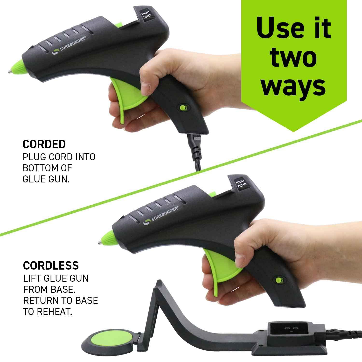 Surebonder Cordless Hot Glue Gun, High Temperature, Full Size, 60W, 50% More Power - Sturdily Bonds Metal, Wood, Ceramics, Leather & Other Strong Materials (Specialty Series CL-800F) - Image 5