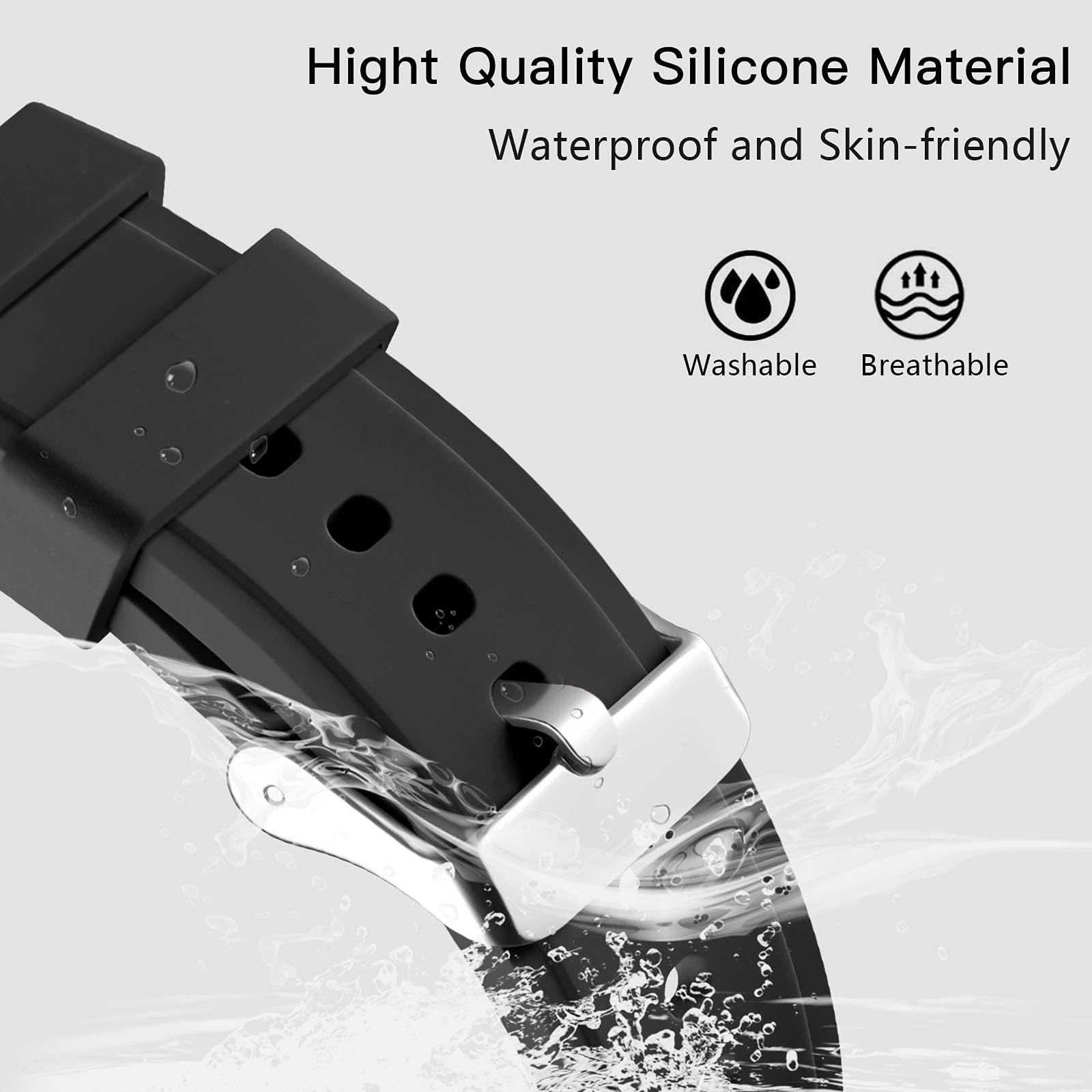 Lerobo No Gap Band Compatible With Samsung Galaxy Watch 7 5 4 6 (44mm 40mm), Watch 5 Pro (45mm), 4 Classic (46mm 42mm) - 20mm Quick Release Sport Replacement for Women Men - Image 3