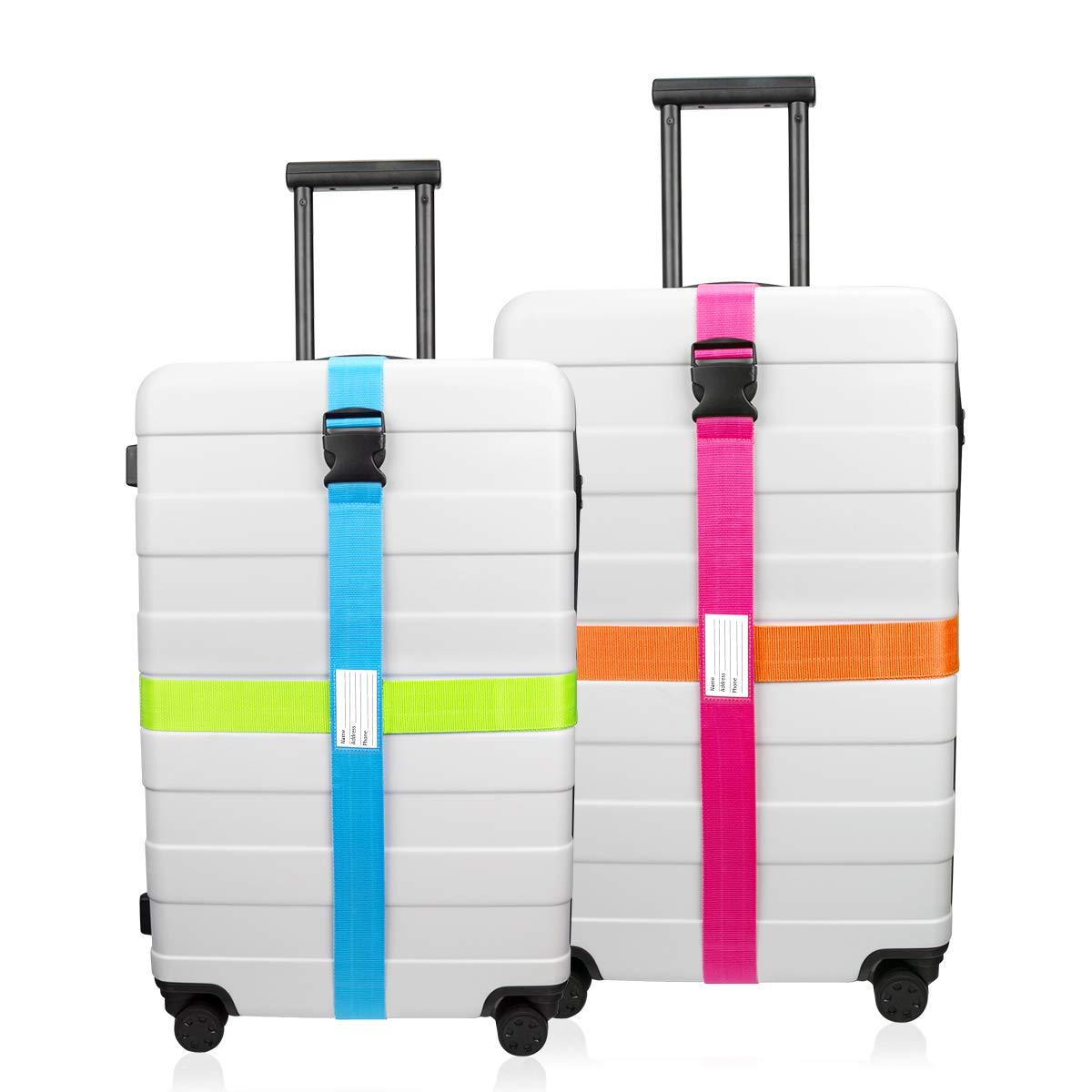 Luxebell Luggage Straps Suitcases Belt TSA Approved Travel Essentials Accessories Gift for Carry on Bag 6.56 ft 4 Pack - Image 5