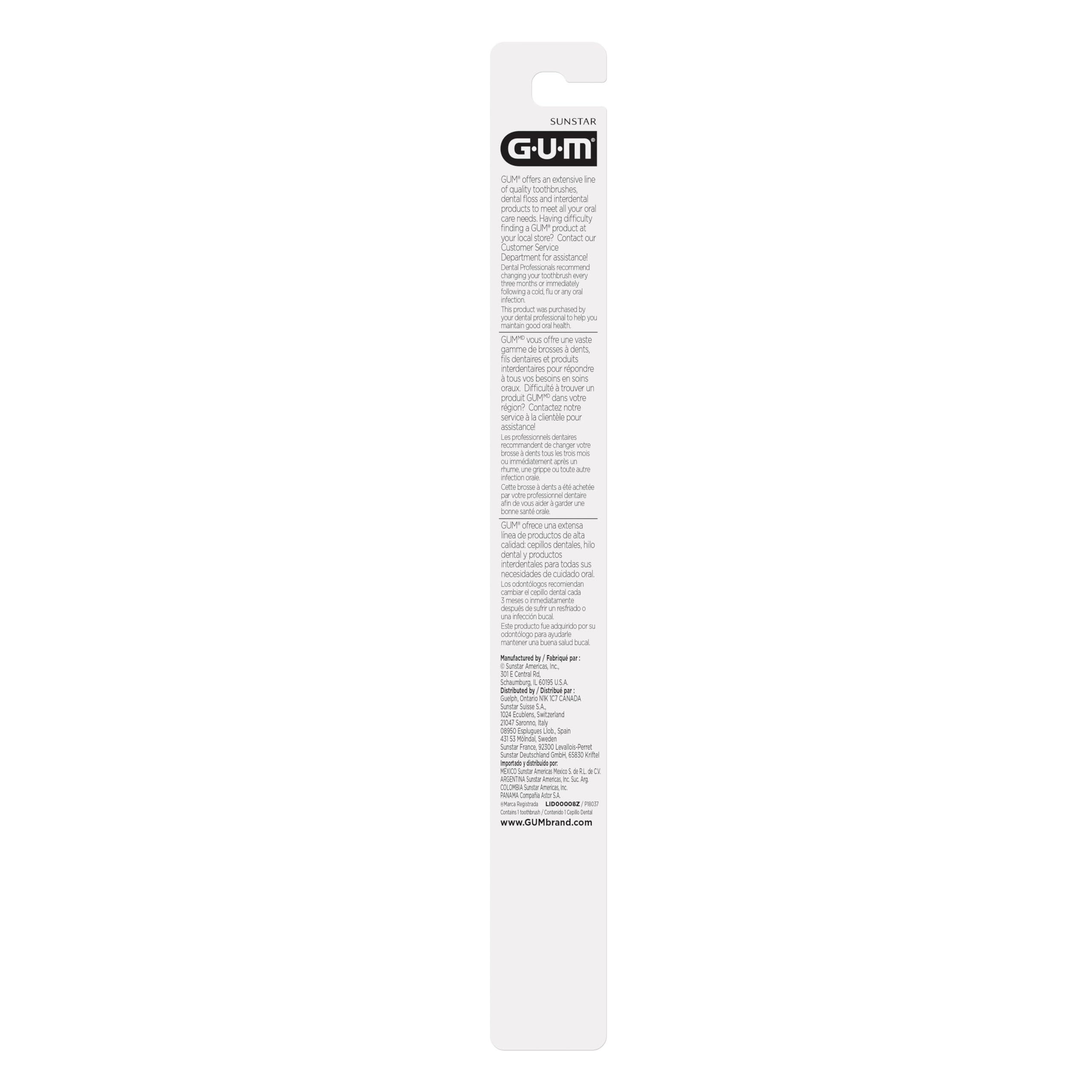GUM Technique Deep Clean Toothbrush - Compact Soft - Soft Toothbrushes for Adults with Sensitive Gums - Extra Fine Bristles, 1ct (12pk) - Image 2