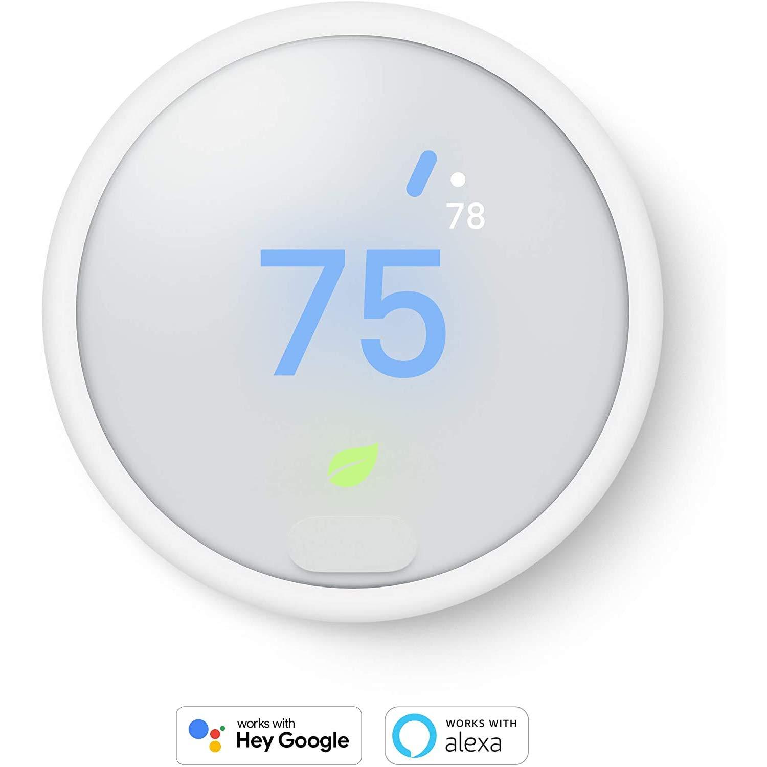 Google Nest Thermostat E - Programmable Smart Thermostat for Home T4000ES - 3rd Generation Nest Thermostat (Frosted White)- Compatible with Alexa - Image 4