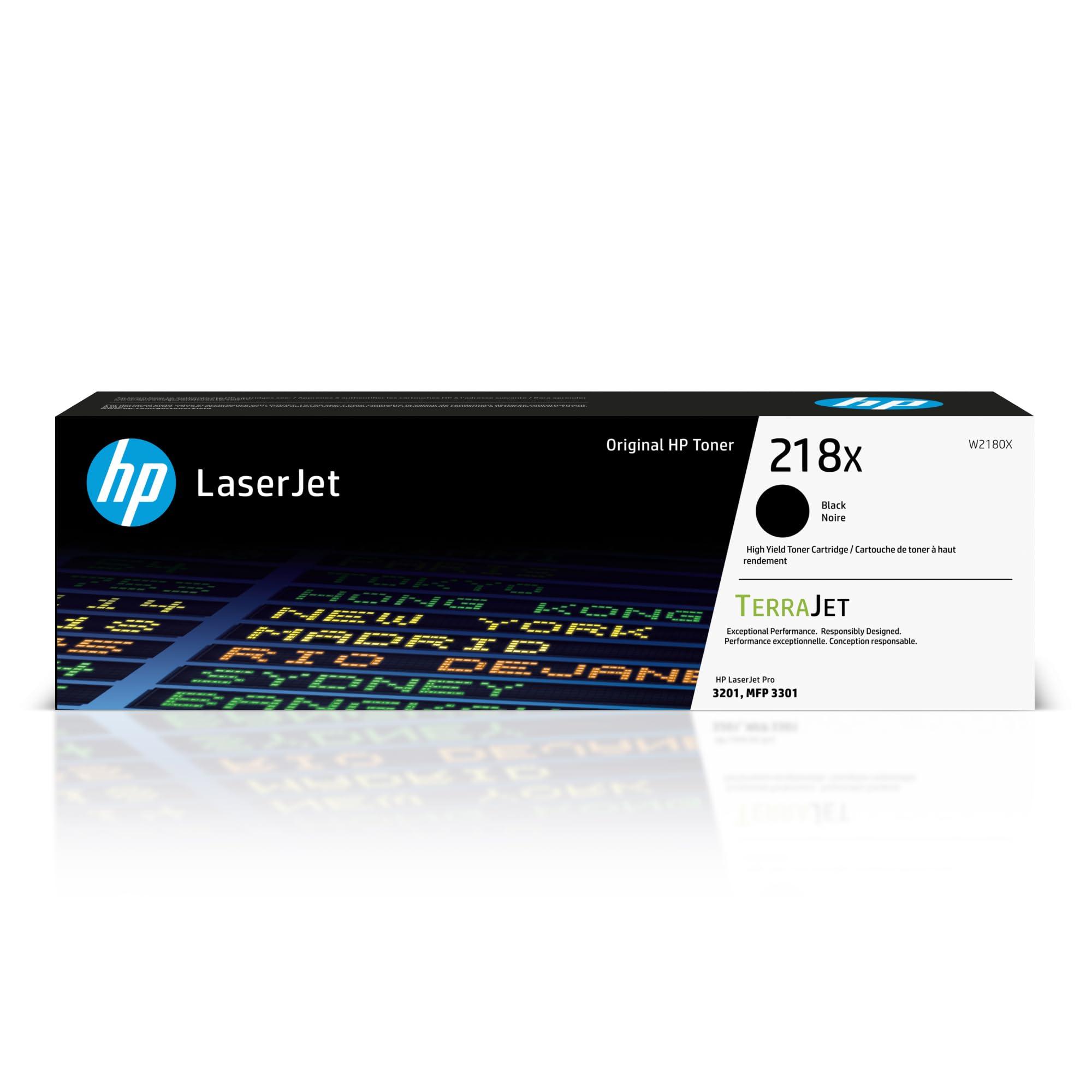 HP 218X Black High-Yield Toner Cartridge | Works with Color Laserjet Pro 3201, MFP 3301 Series | W2180X