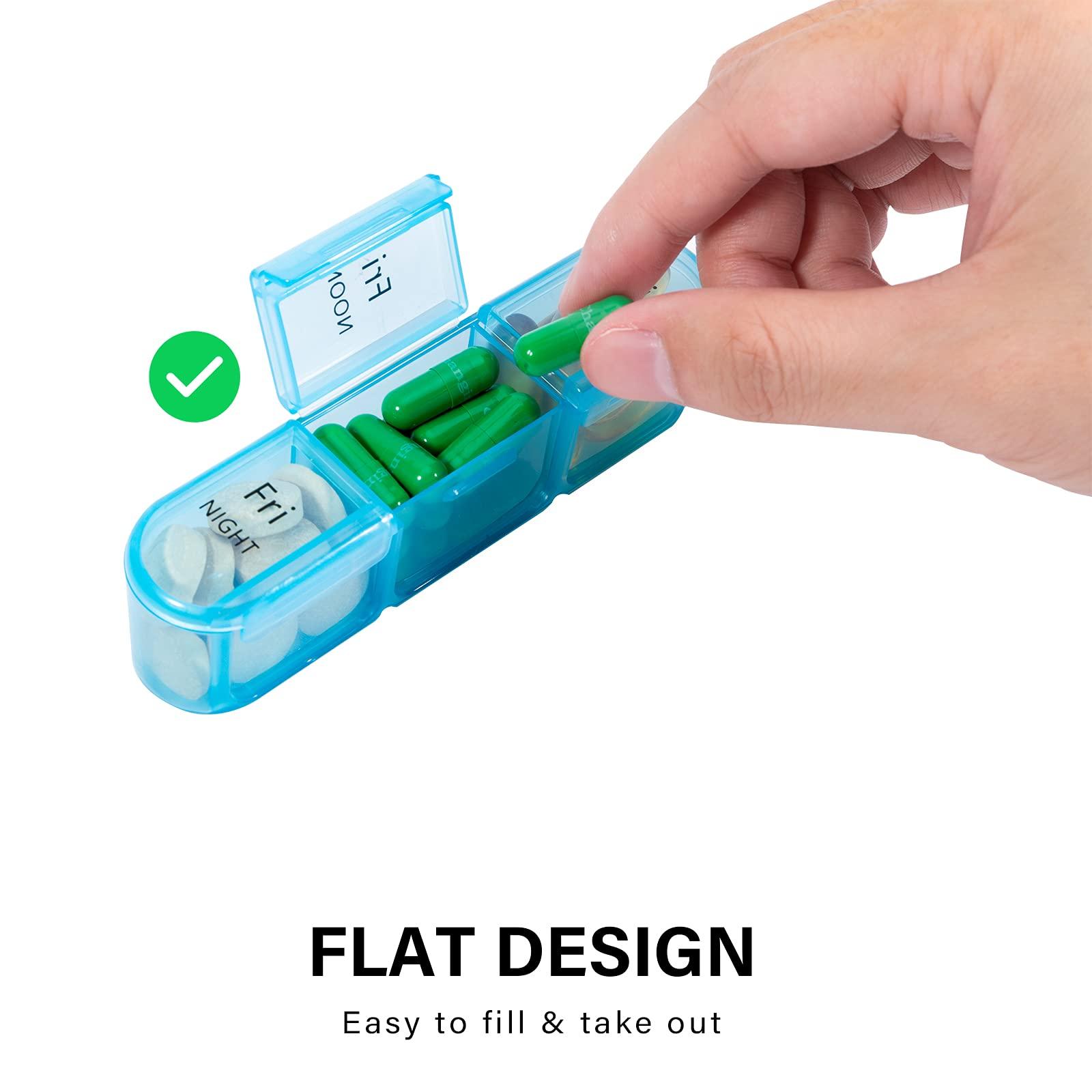 Daviky Pill Organizer 3 Times a Day, Daily Pill Box 7 Day, Weekly Cases Medicine Organizers to Hold Vitamins and Medication - Image 5