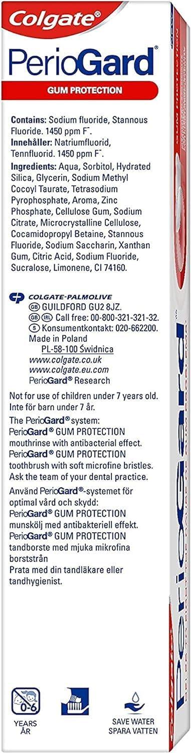 Colgate Gum Protection PerioGard Toothpaste 90grm/3.2oz Helps Fight Plaque Dual Active Formula Helps to Keep Gums Healthy + Colgate Paper Bag Free - Image 3