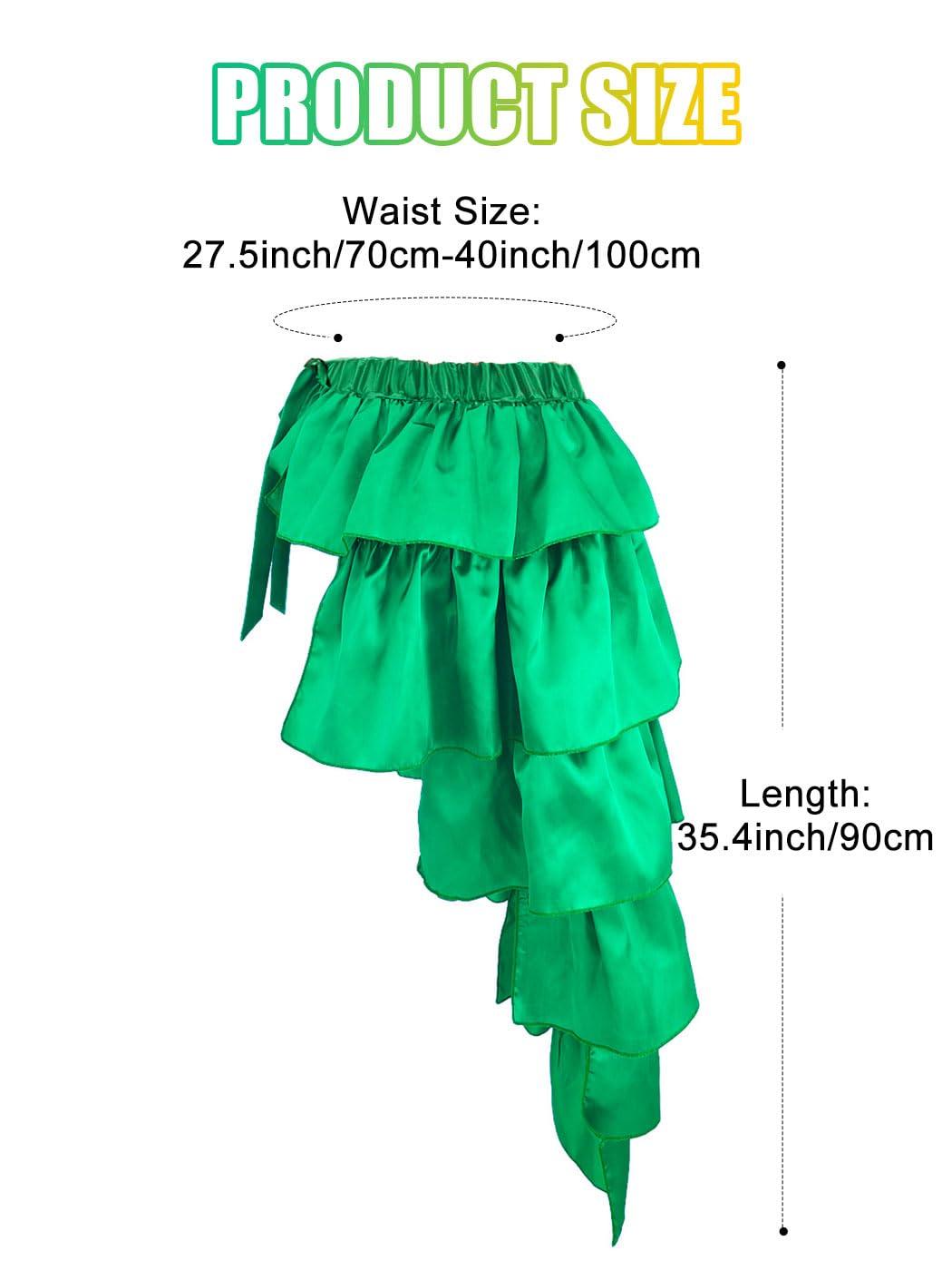 TWINKLEDE Rainbow Belly Dance Hip Scarf Skirt Fringe Bustle Costume Skirt for Women - Image 2