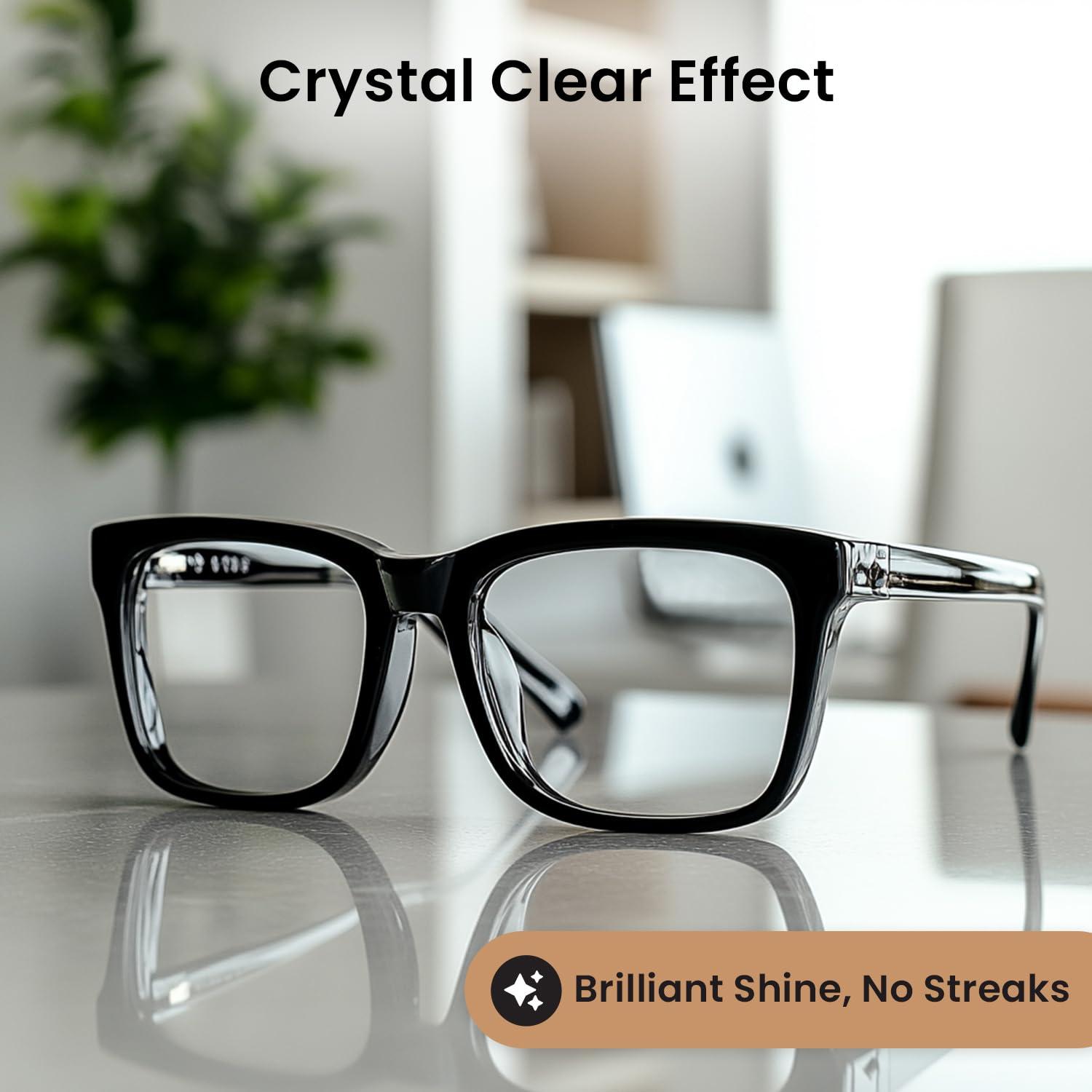 EVEO Eyeglass Cleaner Spray - Glasses Cleaner No Streaks Technology & Microfiber Cleaning Cloth - Glasses Cleaning Kit, Eye Glass Cleaners Spray Lens Cleaner - Screen & Eye Glasses Kit - 2 Pack - Image 2