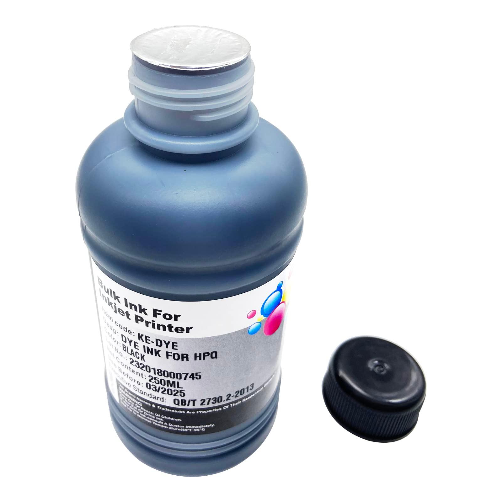 INK+ HP Ink Refill Kit Dye Ink Black 250ml Bottle Ink Compatibel with Inkjet Printer Cartridges for Refillable Ink Cartridges, 950 951 932 933 60 61 952 902 901 Black - Image 3