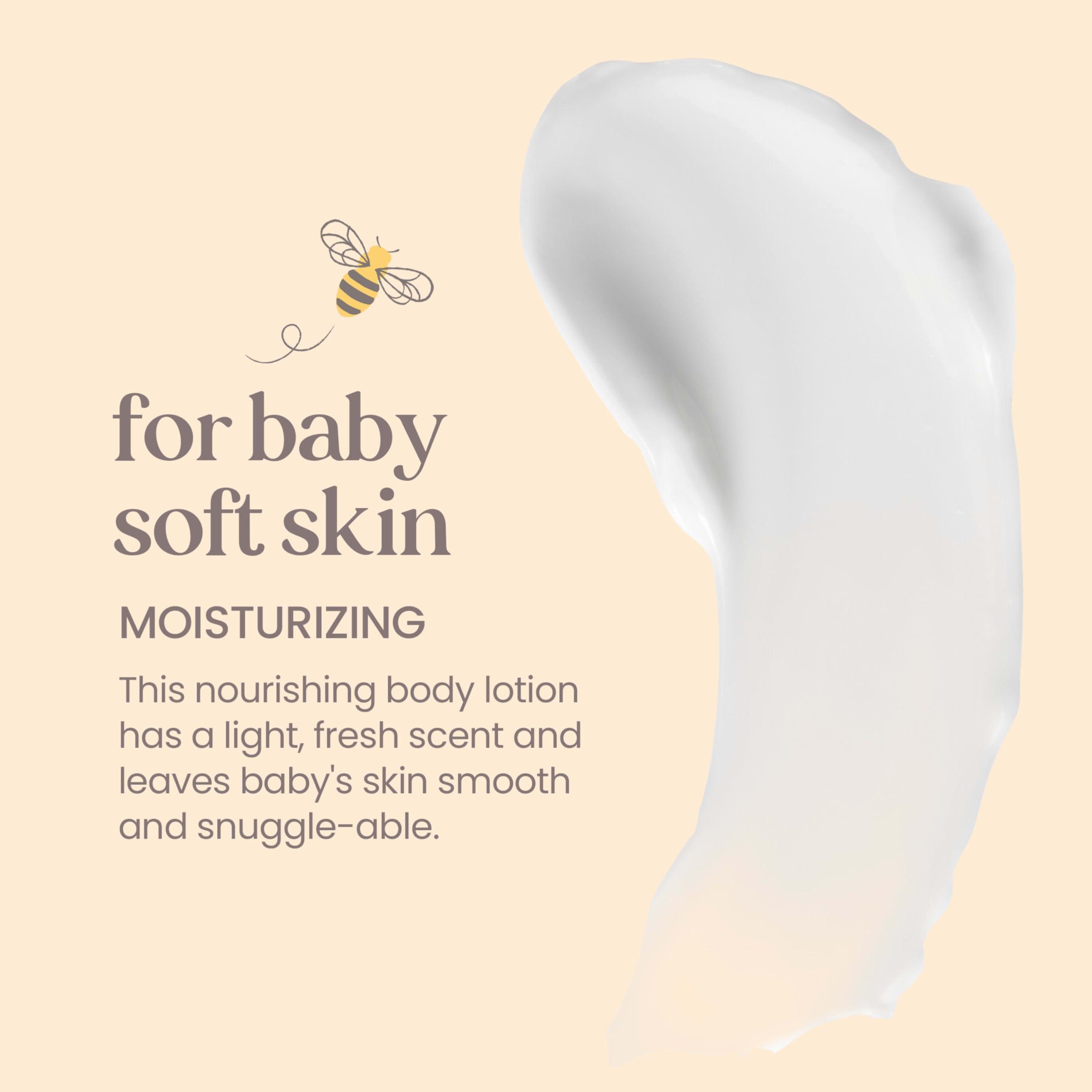 Burt's Bees Baby Lotion for Sensitive Skin, Nourishing and Hypoallergenic Lotion with Shea Butter, Original Scent, 99% Natural Origin, 12 Oz - Image 3