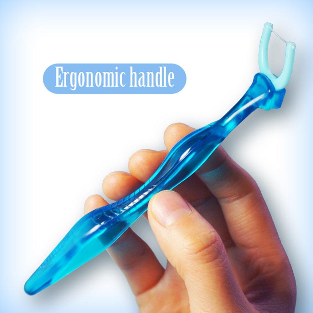 T.Smile Evolutionary Clean Dental Flossers, Kit of Refills Plus Mid-Length Handle (1 Handle + 100 Refills) - Image 2