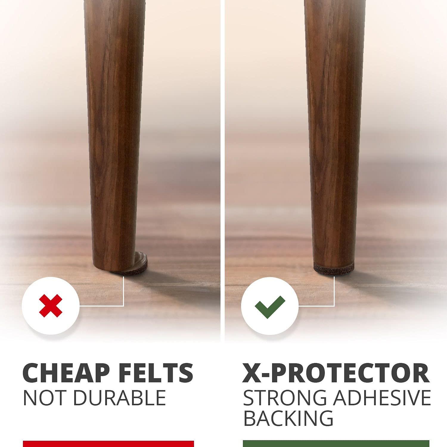 X-PROTECTOR 357 pcs Premium Huge Pack Felt Furniture Pads! Quantity of Furniture Sliders with Many Big Sizes – Your Ideal Floor Protectors. Protect Your Hardwood & Laminate Floor! - Image 4