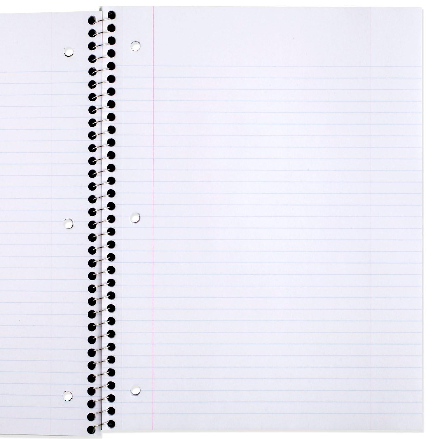 Mead Spiral Notebook, 6 Pack, 1 Subject, College Ruled Paper, 7-1/2" x 10-1/2", 70 Sheets per Notebook, Assorted Bright Colors (830050-ECM) - Image 4