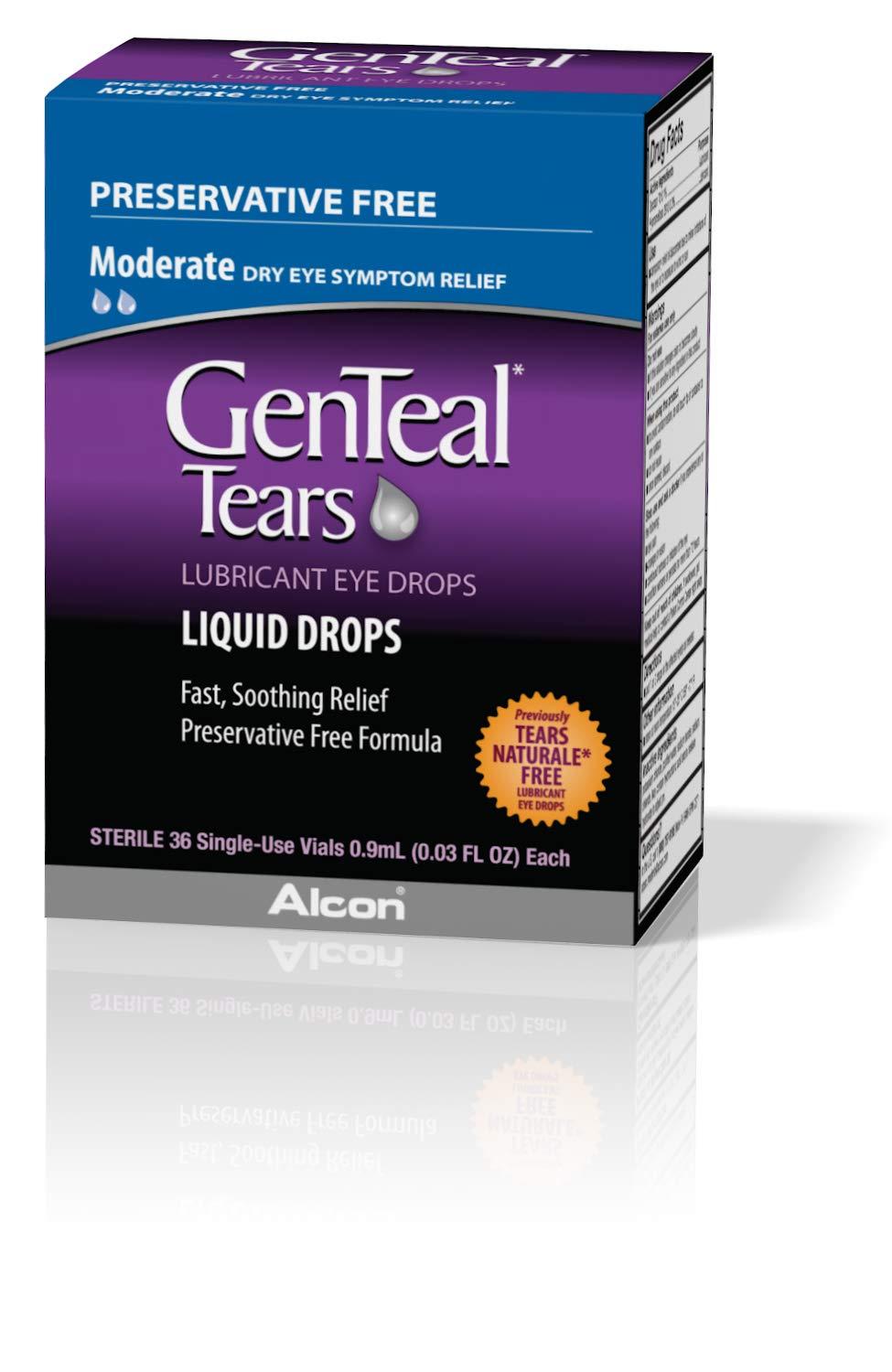 GenTeal Tears Lubricant Eye Drops, Moderate Liquid Drops, SingleUse Vials,1 pack of 36 ct , 0.03 Fl Oz - Image 3