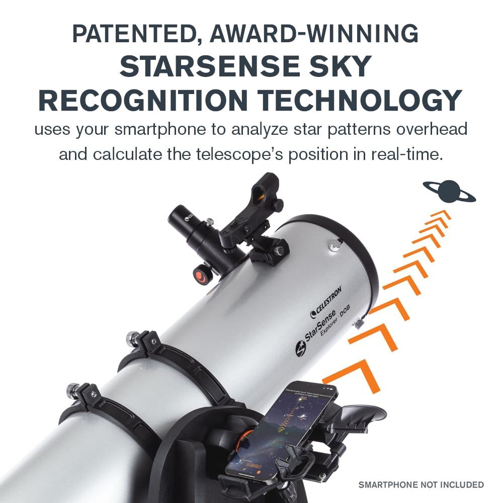 Celestron 22482 StarSense Explorer 150mm Tabletop Dobsonian Smartphone App-Enabled Telescope Works with StarSense App to Help You Find Nebulae, Planets & More – iPhone/Android Compatible - Image 3