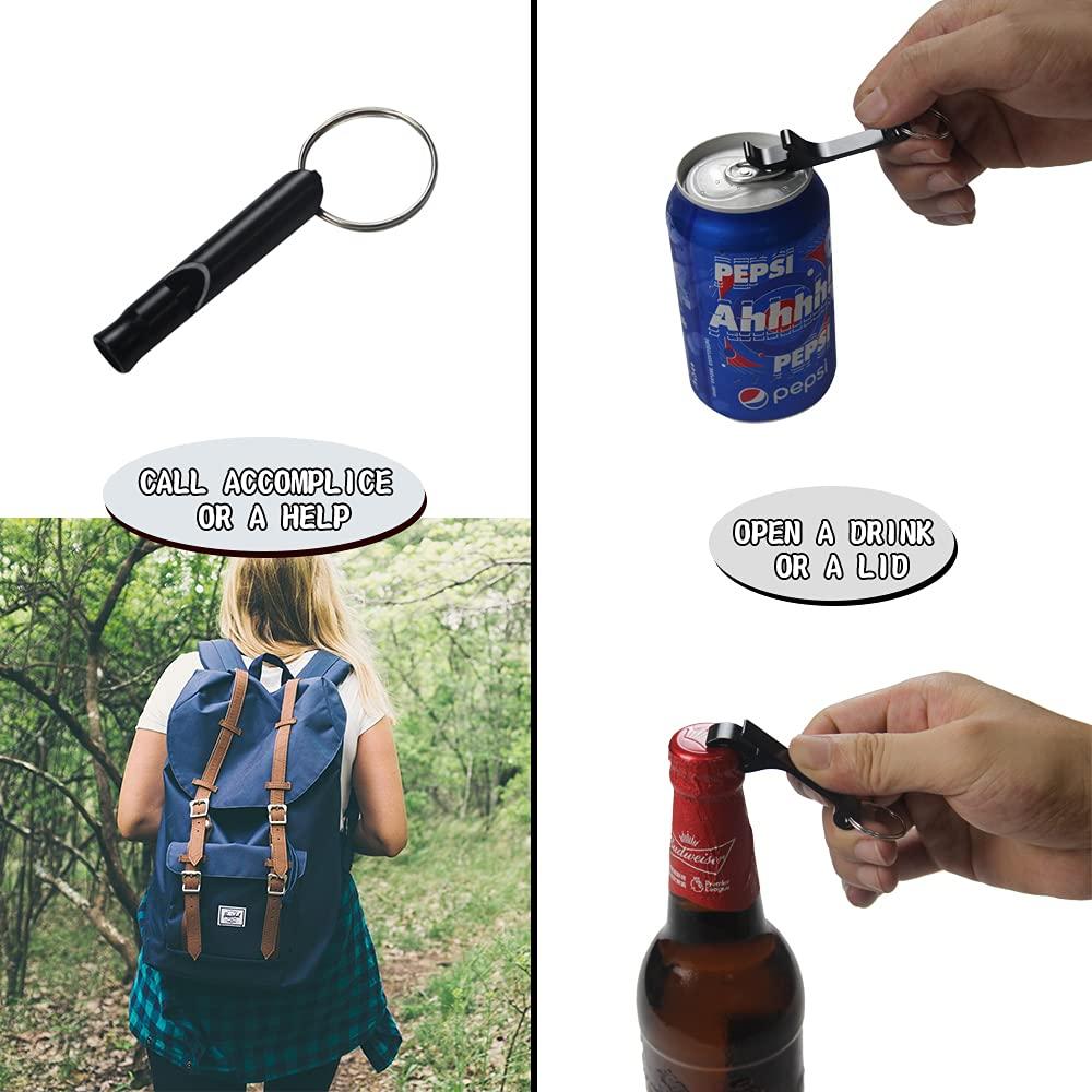 Zesirmay 10PCS Accessories Keychain Set for Women with Safety Alarm Key Chain,Whistle and Wristlet KeyChain Set - Image 6
