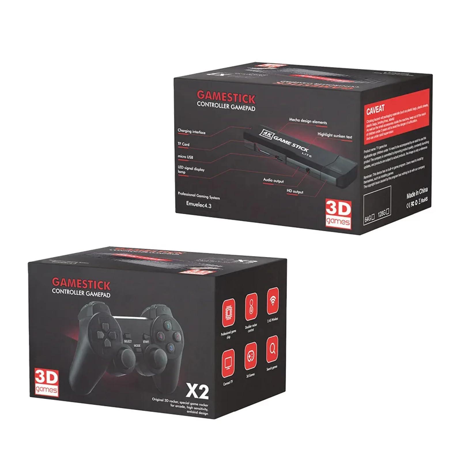 ZWXYVUT Retro Video Game Console-X2 Plus 4K Game Stick 3D HD Wireless Controller TV 50 Emulator(128G 41000+Games) - Image 9