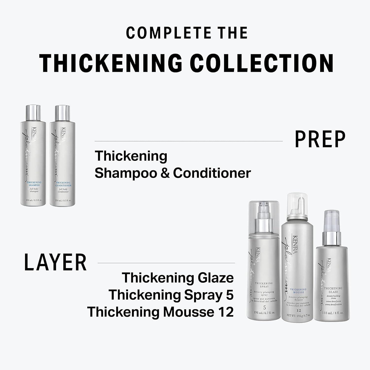 Kenra Platinum Thickening Shampoo/Conditioner | Provides Nourishment & Delivers Shine | Increases Thickness & Volume | Body & Fullness | Protects Against Humidity | All Hair Types - Image 5