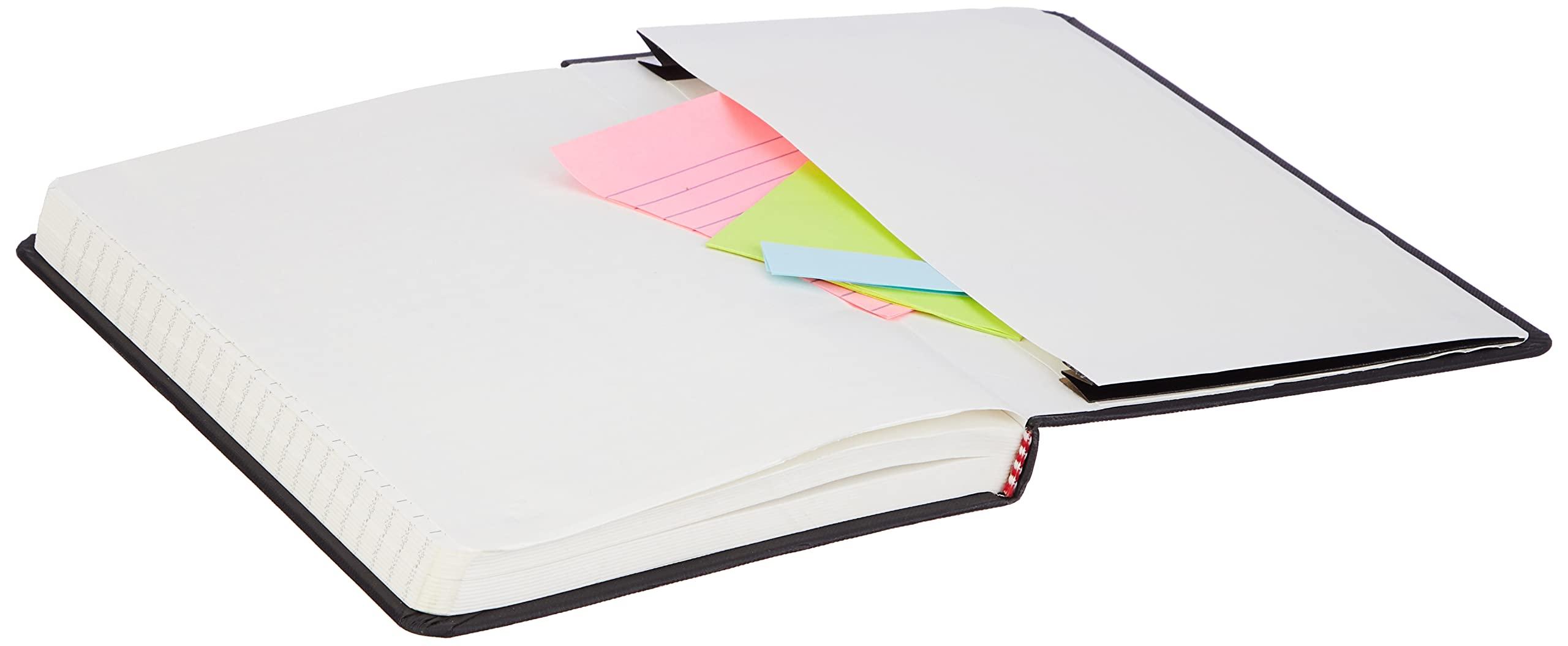Amazon Basics Classic Lined Notebook, 240 Pages Hardcover, 5 x 8.25-Inch, Black - Image 7