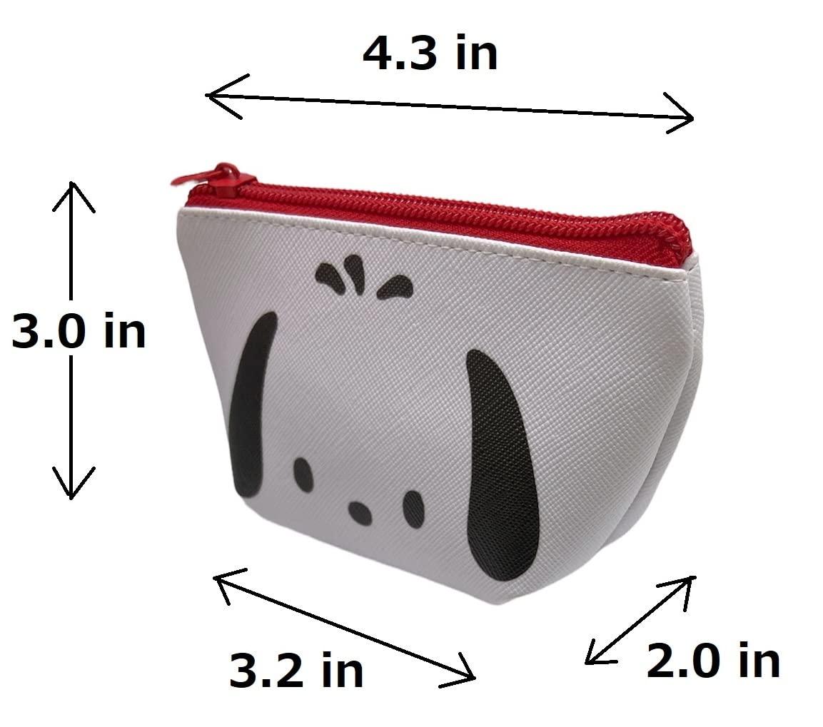 Sanrio Pochacco Face Boat Type Cosmetics Small Pouch Bag 4.3 in (W) × 3 in (H) × 2 in (D) - Image 2