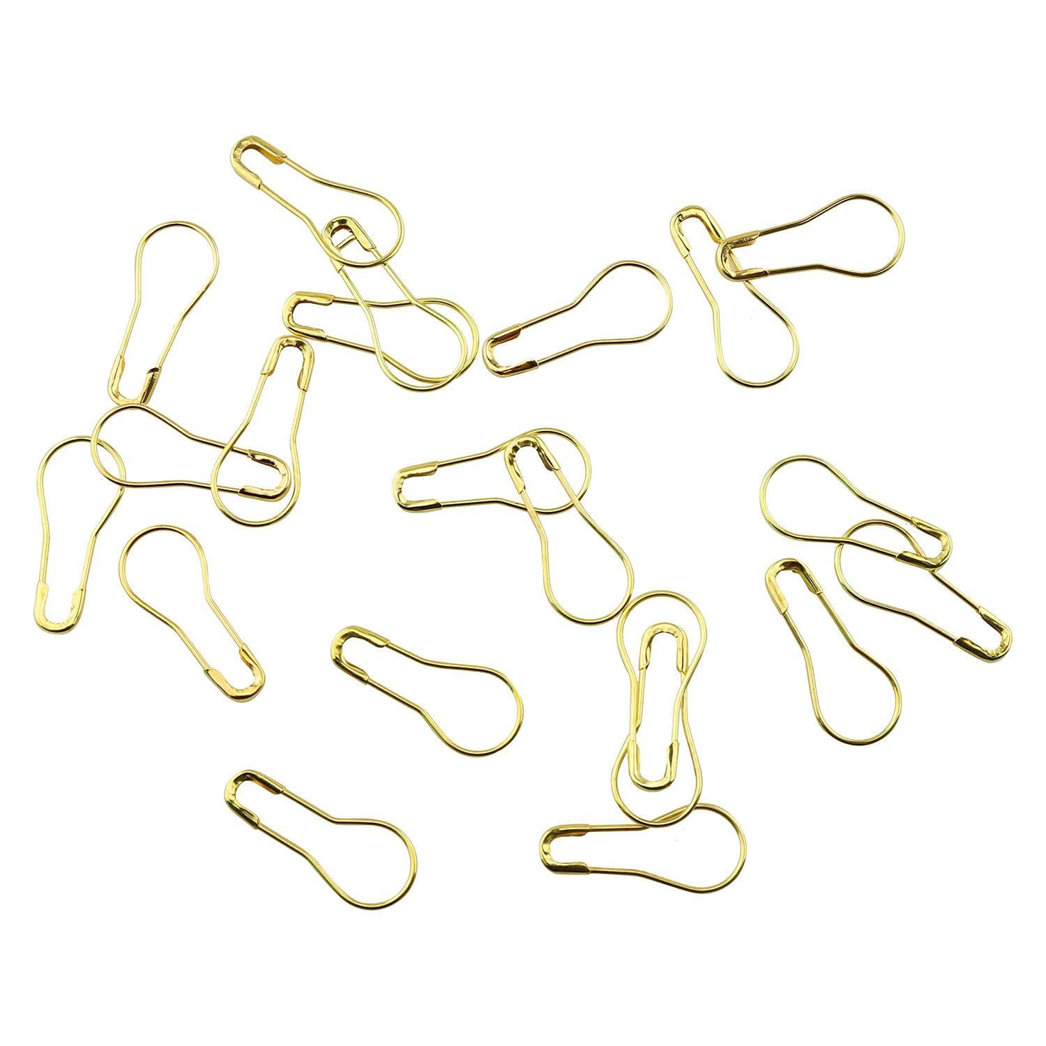 Tegg Safety Pin 500PCS Gold Gourd Shape Metal Fastening Safety Clips for Jewellery Costume Tag and DIY Bulb Pin - Image 6