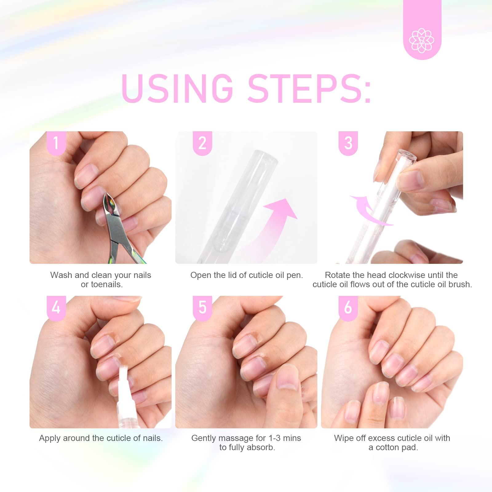SAVILAND Natural Cuticle Oil Pen: 6PCS Revitalizing Cuticle Oil for Nails with Vitamin E Repaired Cuticles Overnight Cuticle Softener Nail Strengthener Protector for Damaged Skin Thin Nail - Image 8