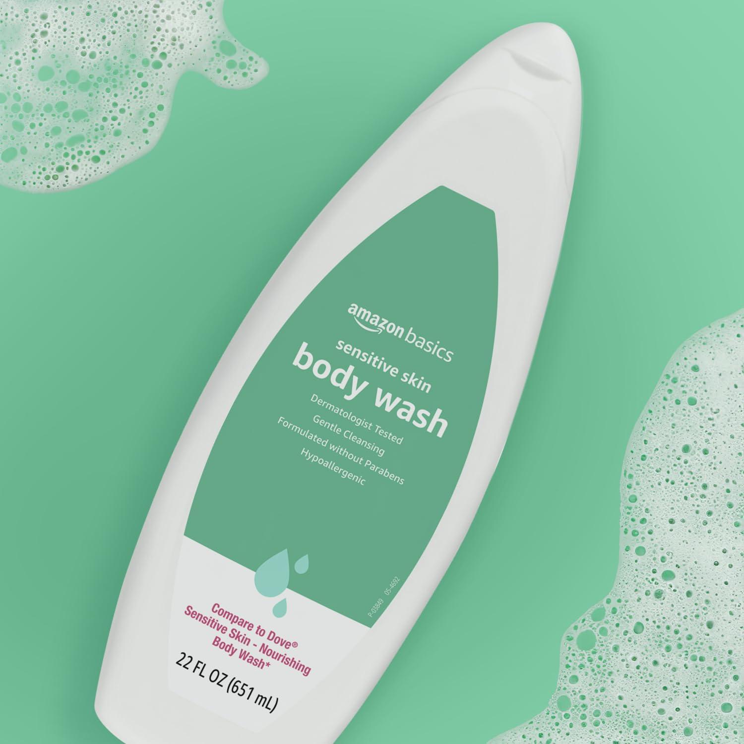 Amazon Basics Body Wash for Sensitive Skin, Hypoallergenic, 22 fl oz (Pack of 1) - Image 6