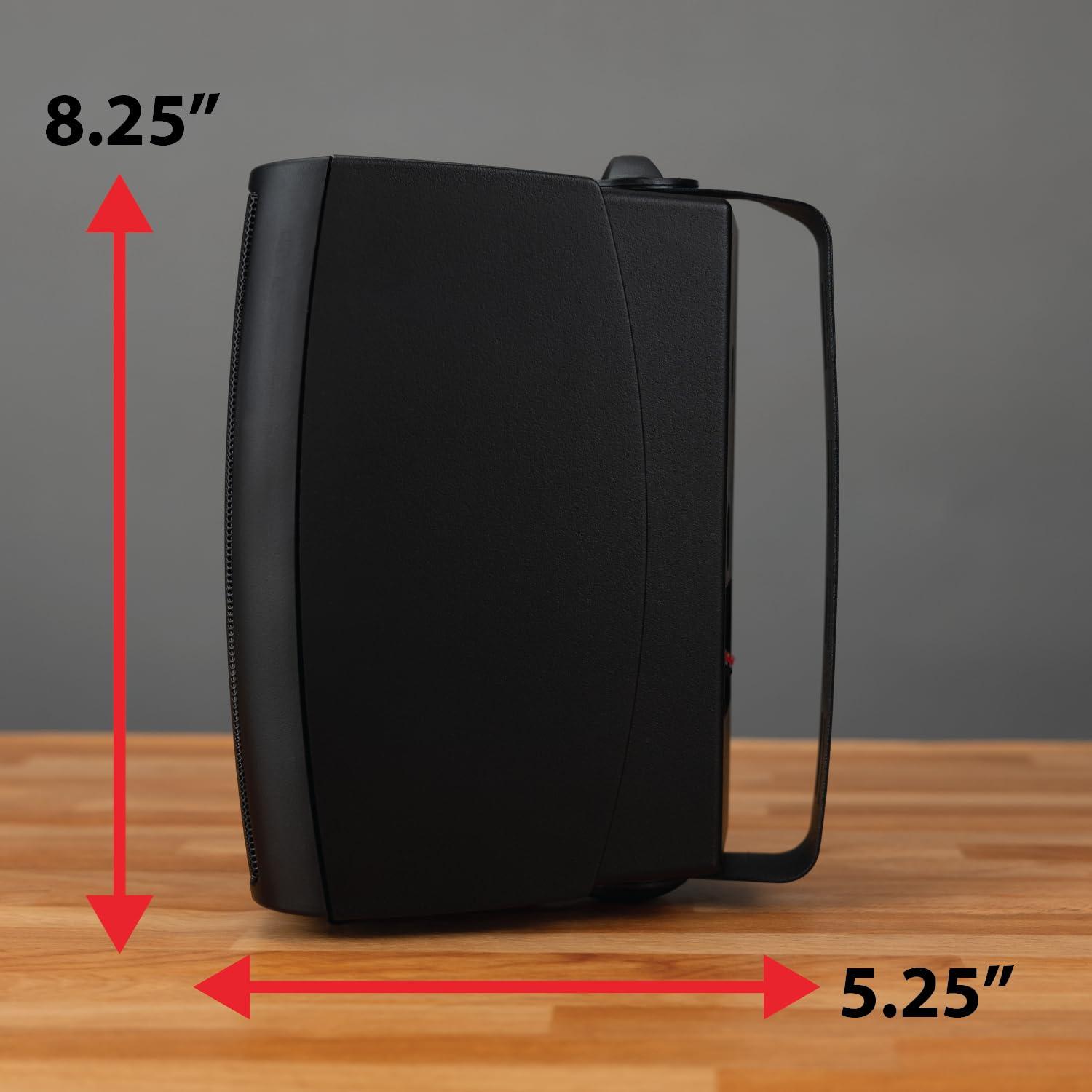 Dual Electronics LU43PB 4" 3-Way High Performance Outdoor Indoor Wired Speakers | Effortless Set Up | Home, Pool, Patio, Garage Use | Weather Resistant | Expansive Stereo Sound Coverage | Black - Image 5