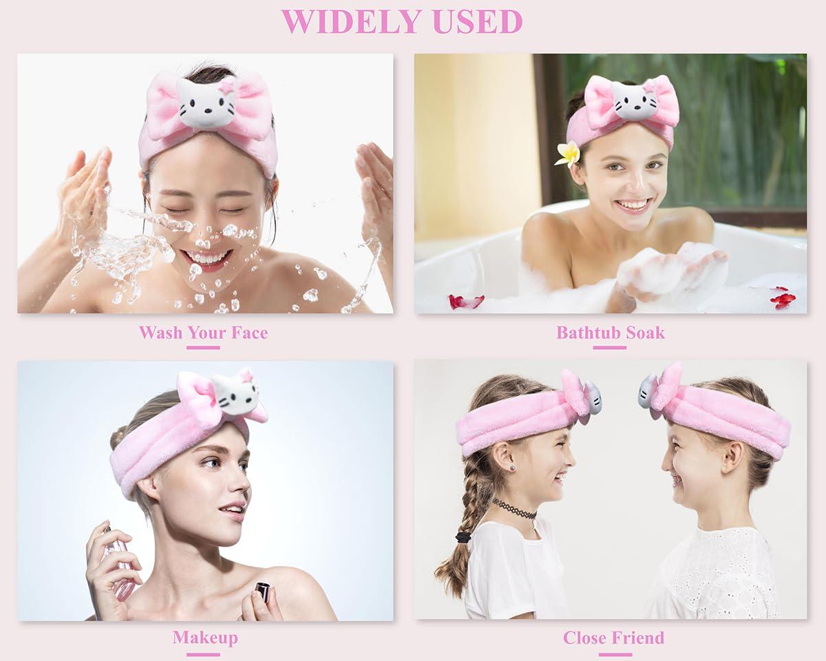GGJQQDM Kawaii Headband for Spa, Makeup, Face Washing & Pajama Parties - Suitable for Girls and Women (F) - Image 6