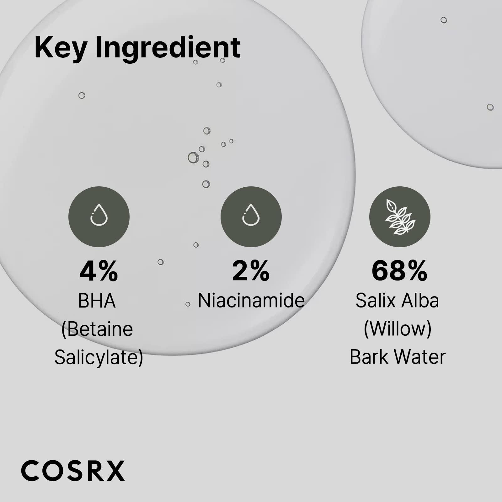COSRX Niacinamide 2% + BHA 4% Blackhead Exfoliant Toner 3.38 fl.oz / 100ml, Korean Toner, Blackhead Remover, Pore Minimizer for Enlarged Pores, For All Skin Types, Korean Skin Care - Image 4