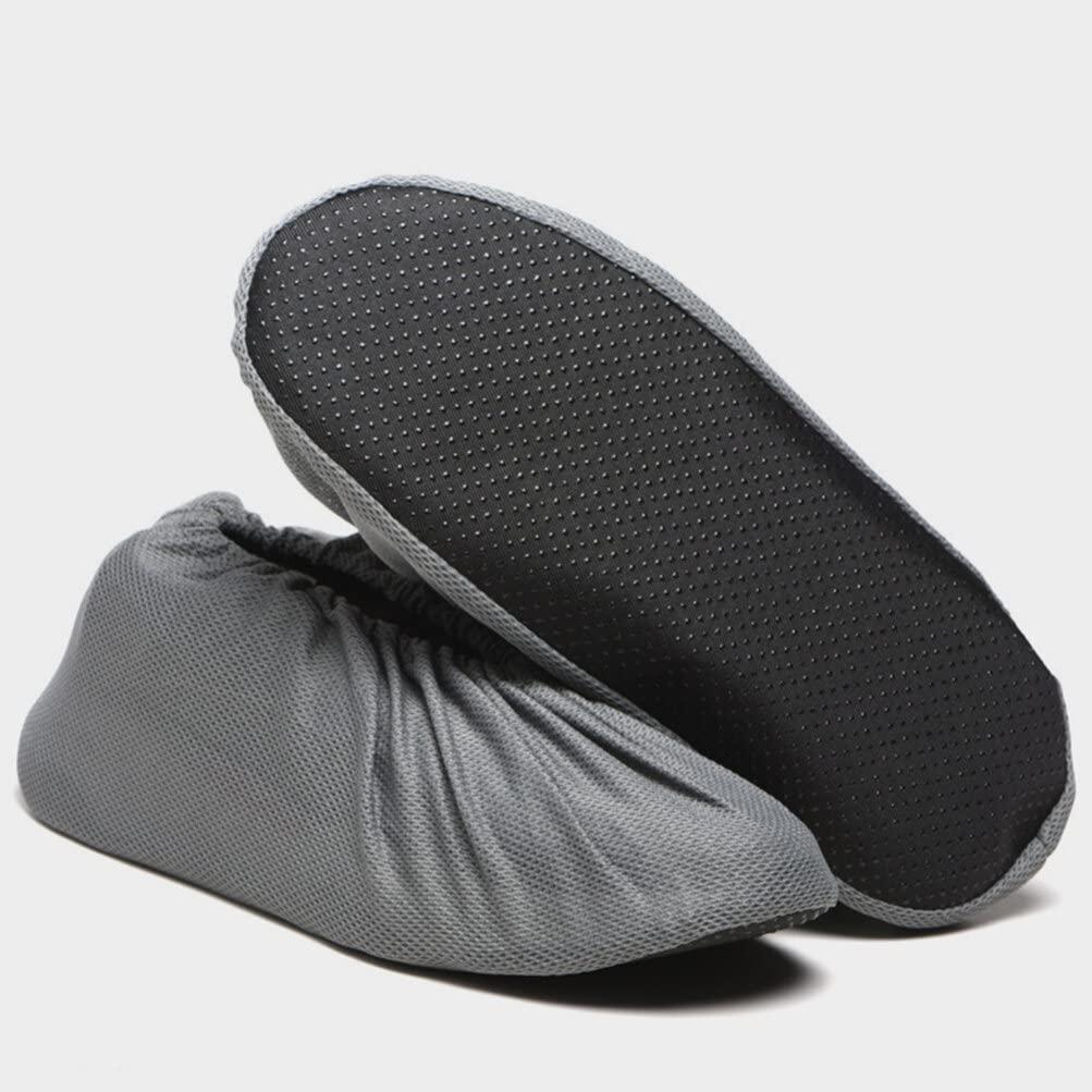 Kisangel 3 Pairs Reusable Shoe Covers Indoor Boot Covers Dust Foot Covers for Home Washable Daily Use,Grey - Image 7