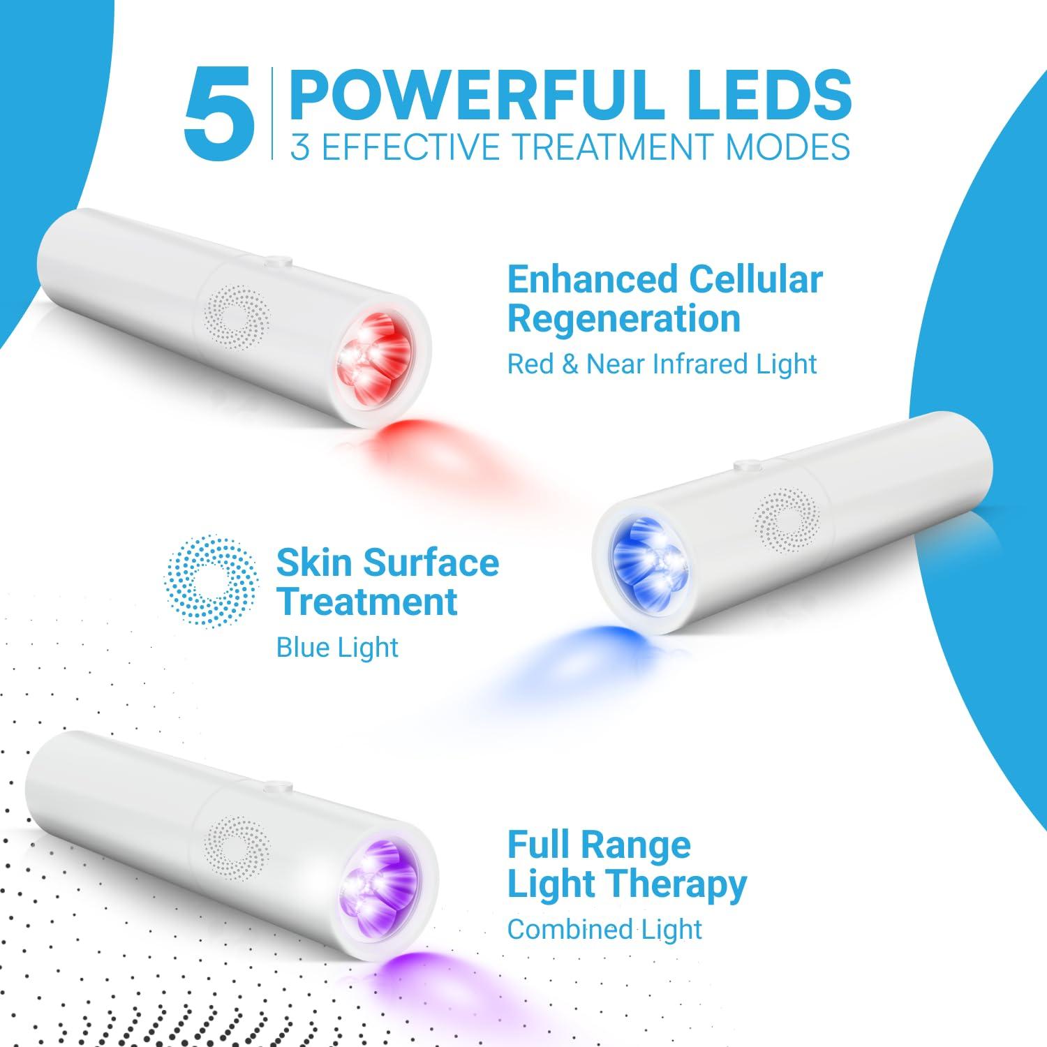CureBio Medical Grade FSA HSA Approved Infrared Red Light Therapy Device, Treat Cold Sore Canker Sore Fever Blister, Pain Relief for Lips, Mouth, Nose, Ear, Near Infrared and Blue Light Therapy Wand - Image 6