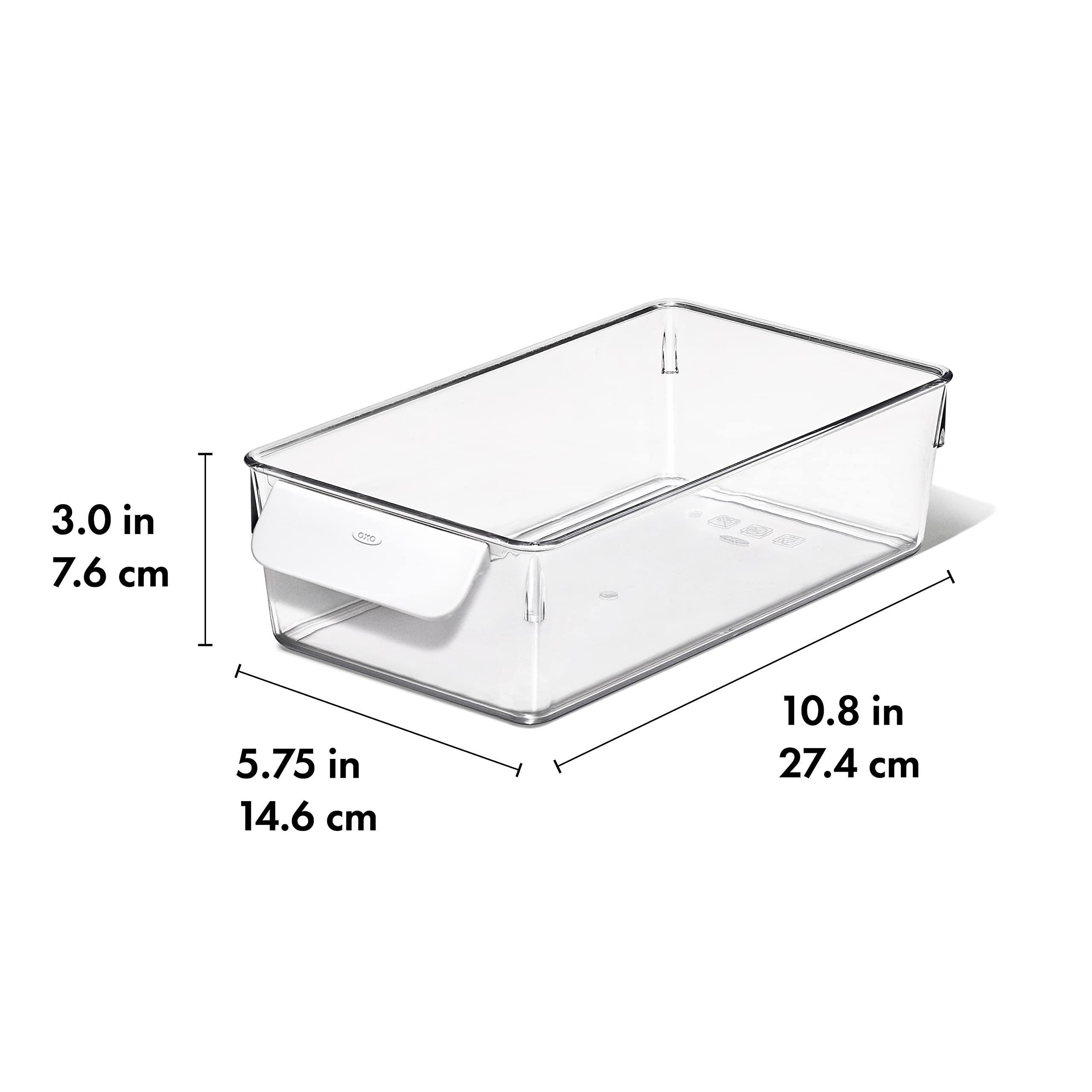 OXO Good Grips Fridge Organization Bin 5 in x 10 in - for Berry Bins, Yogurt Cups and More - Image 3