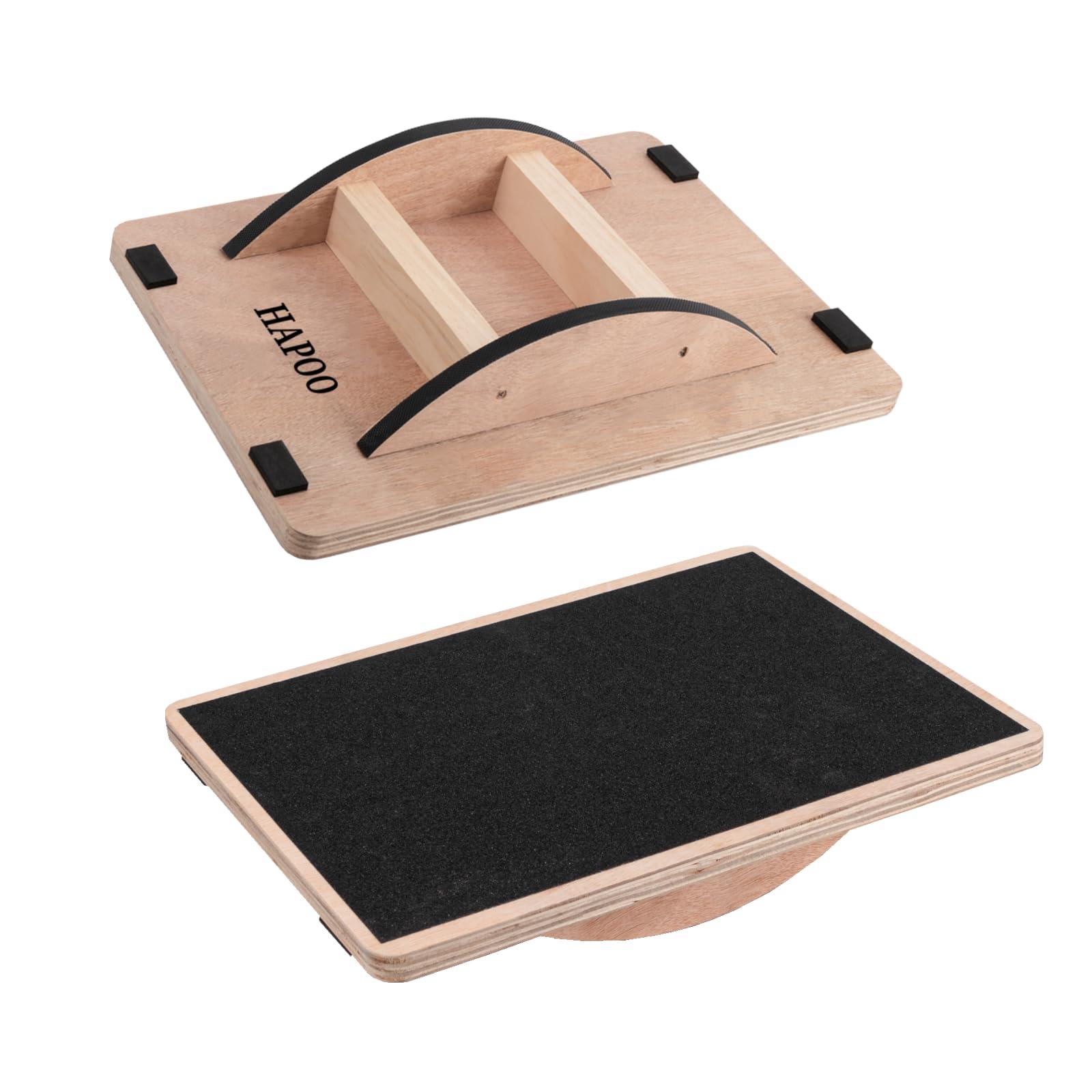 Wooden Wobble Board for Adults - Anti-Slip Balance Board for Stand-Desk Core Strength Therapy