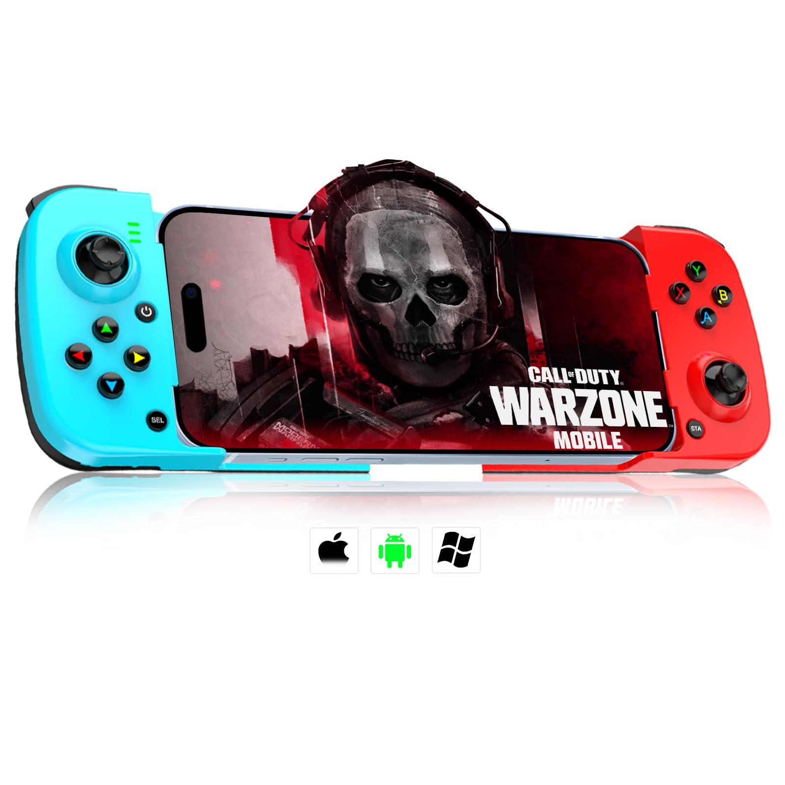 arVin Wireless Gamepad Controller for iPhone iOS Android PC with Back Button, Mobile Gaming Controller for iPhone 15/14/13/12/11, iPad, MacBook, Samsung Galaxy S23/S22/S21, TCL, Tablet, CODM, Genshin