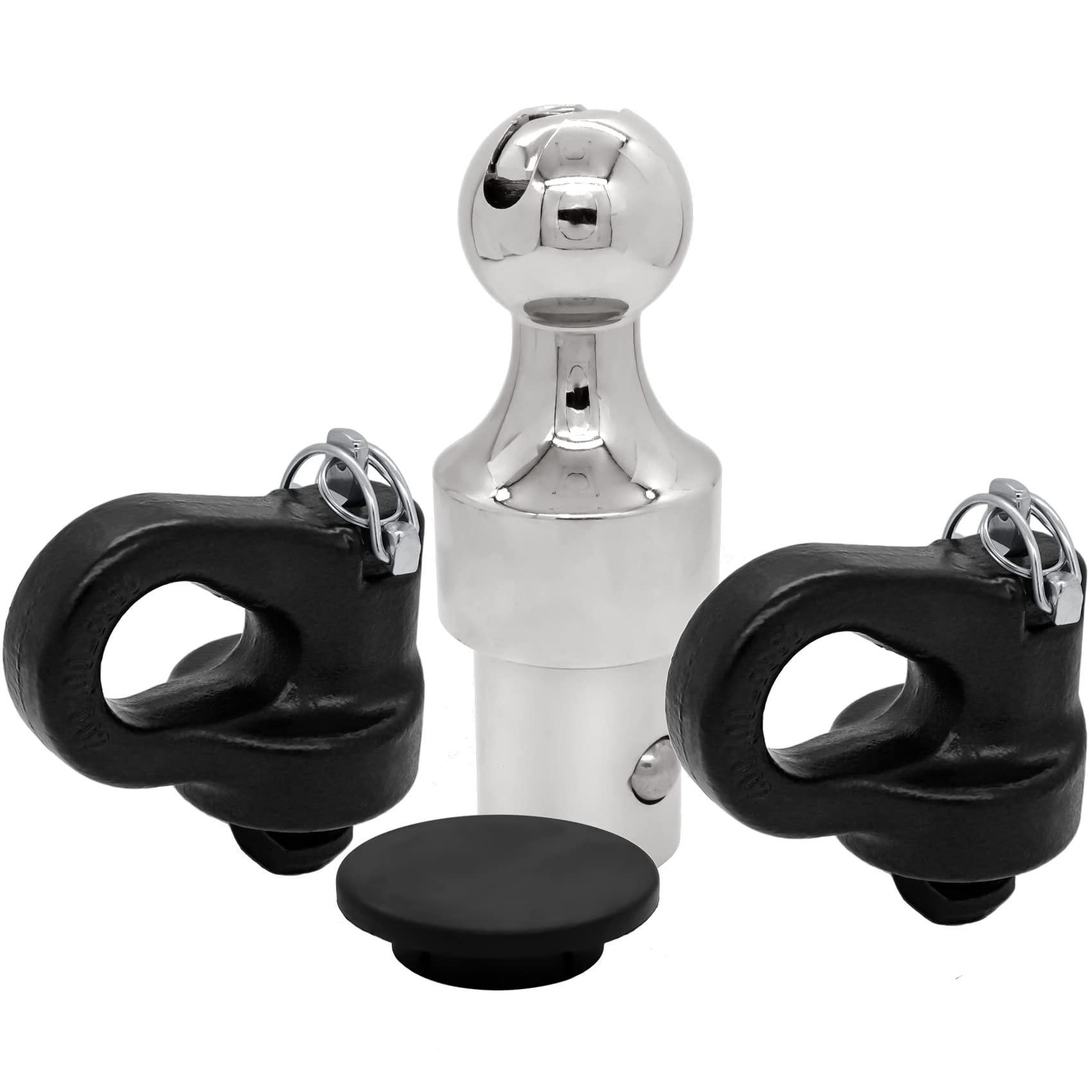 60692, Puck System Gooseneck Hitch Ball Kit, Compatible with 2013-2025 Ford F250 F350 F450, 2016-2025 Chevrolet Silverado, GMC Sierra & Nissan Titan XD, 30000 lbs GTW/ 7500 lbs VTW, 2-5/16 Inch Ball