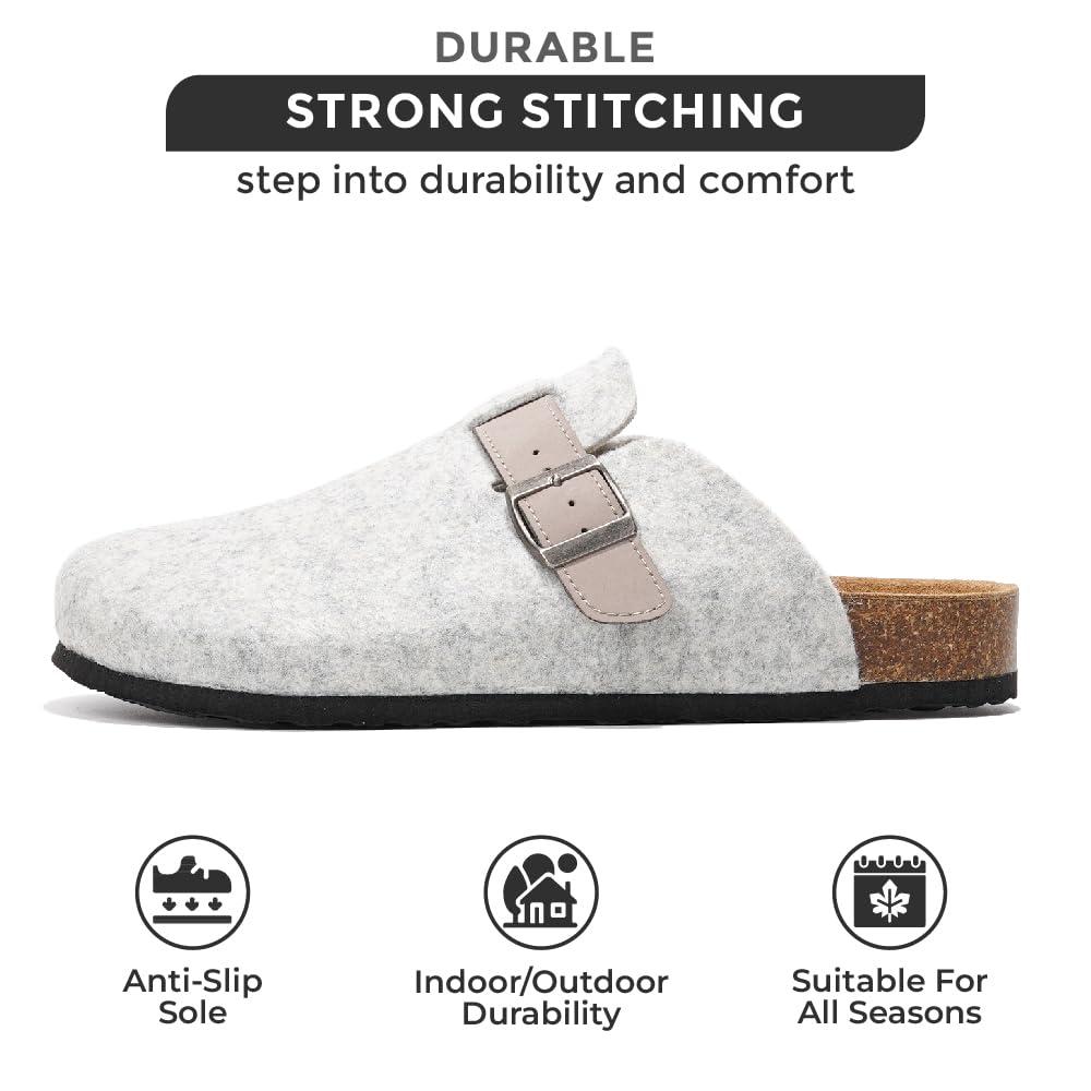 Project Cloud Mens Clogs - Full Grain Genuine Leather Memory Foam Clogs for Men Arch Support Cork Footbed - Non Slip Platform Mules (Brooklyn) - Image 3