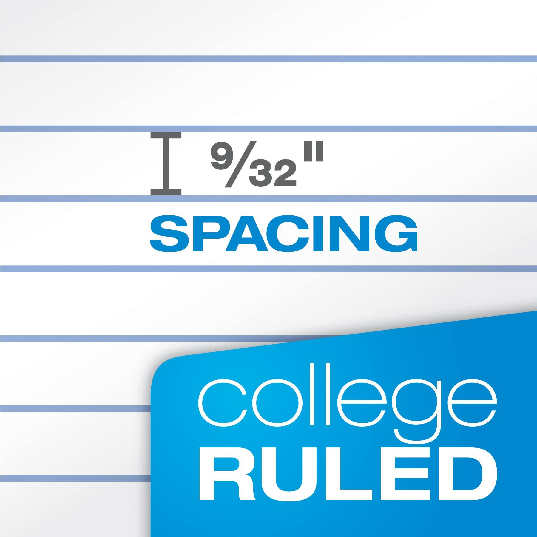 Oxford Spiral Notebook 18 Pack, Bulk College Ruled Spiral Notebooks for School, 1 Subject, College Ruled Paper, 8 x 10-1/2 Inches, 3-Hole Punch, Assorted Colors, 70 Sheets (65206) - Image 3