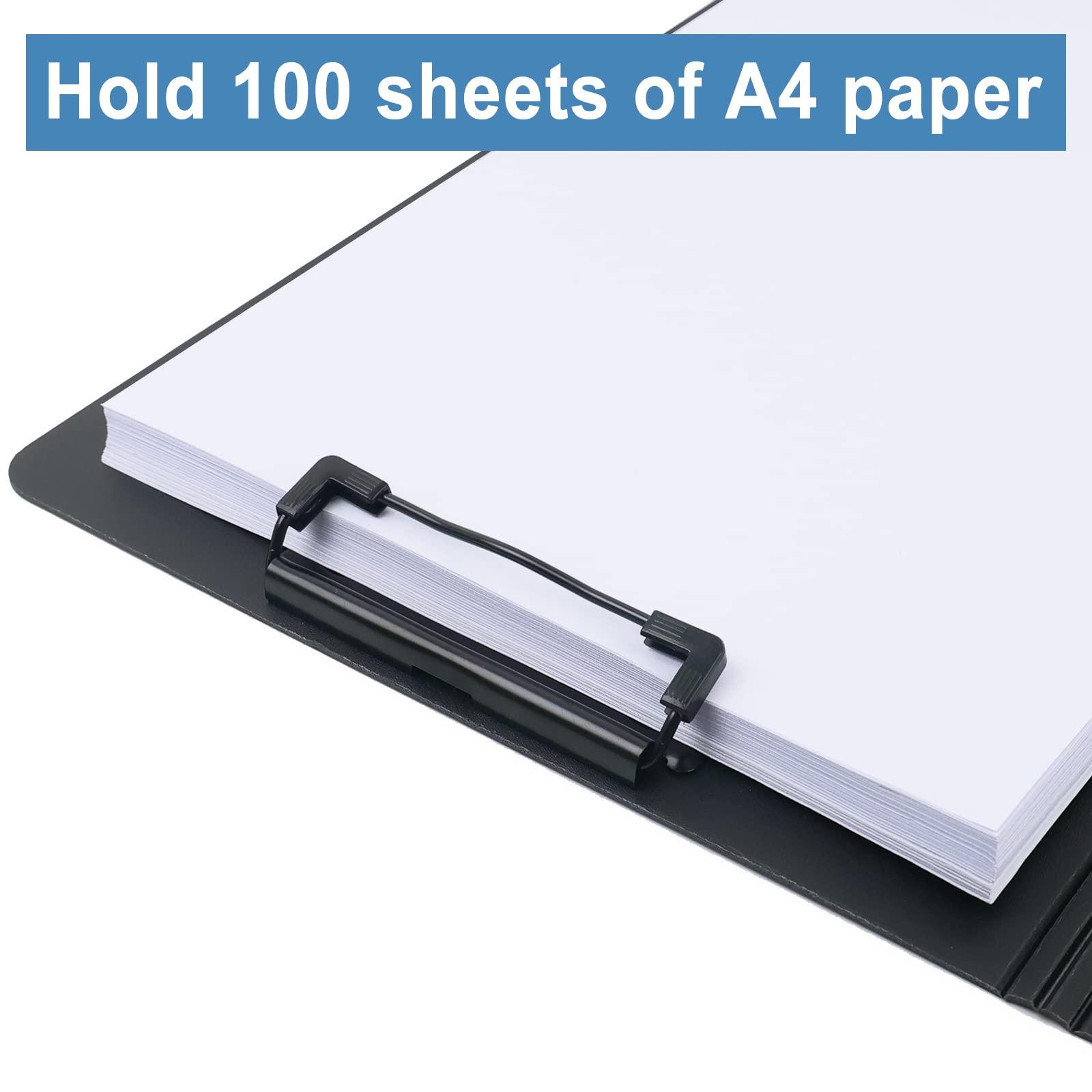 A4 Clipboard Folder,5 Pack Foldable Clipboards with Cover,Clip Board for Office School Business Classroom(Black) - Image 8