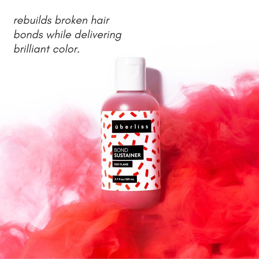 Bond Sustainer Color (Red Flame)- 3.7 ounce - Color Depositing Conditioner - Semi Permanent Direct Dye - Rebuild Broken Bonds - For Healthy Hair - Image 9
