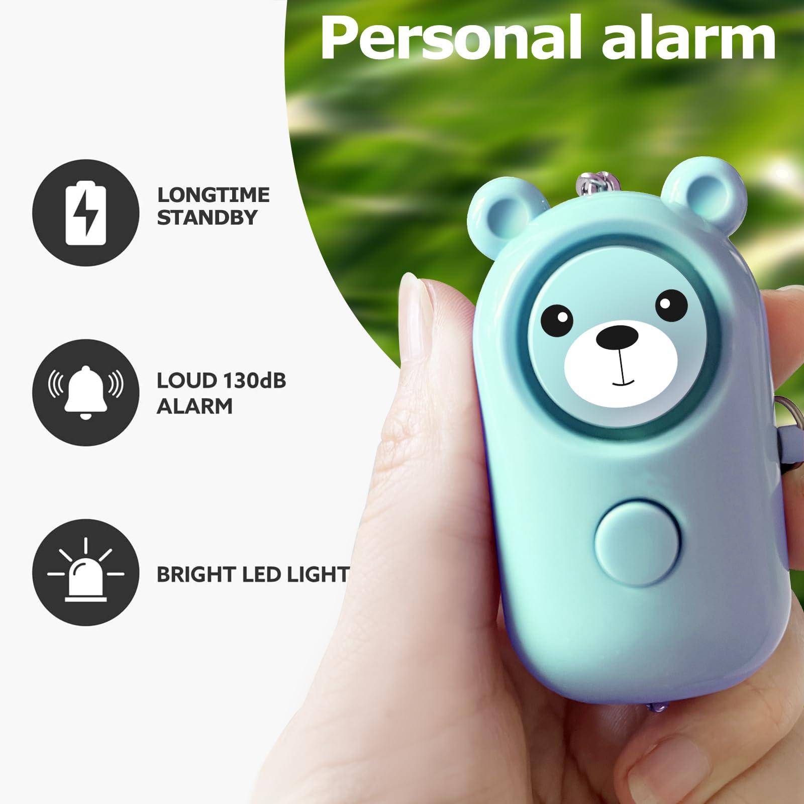 Personal Alarm Keychain - 130dB Safety Self Defense for Women Girl Kids Elderly, Multi-Function with LED Light, Cute Portable Security Safe Sound Siren (Cyan) - Image 5