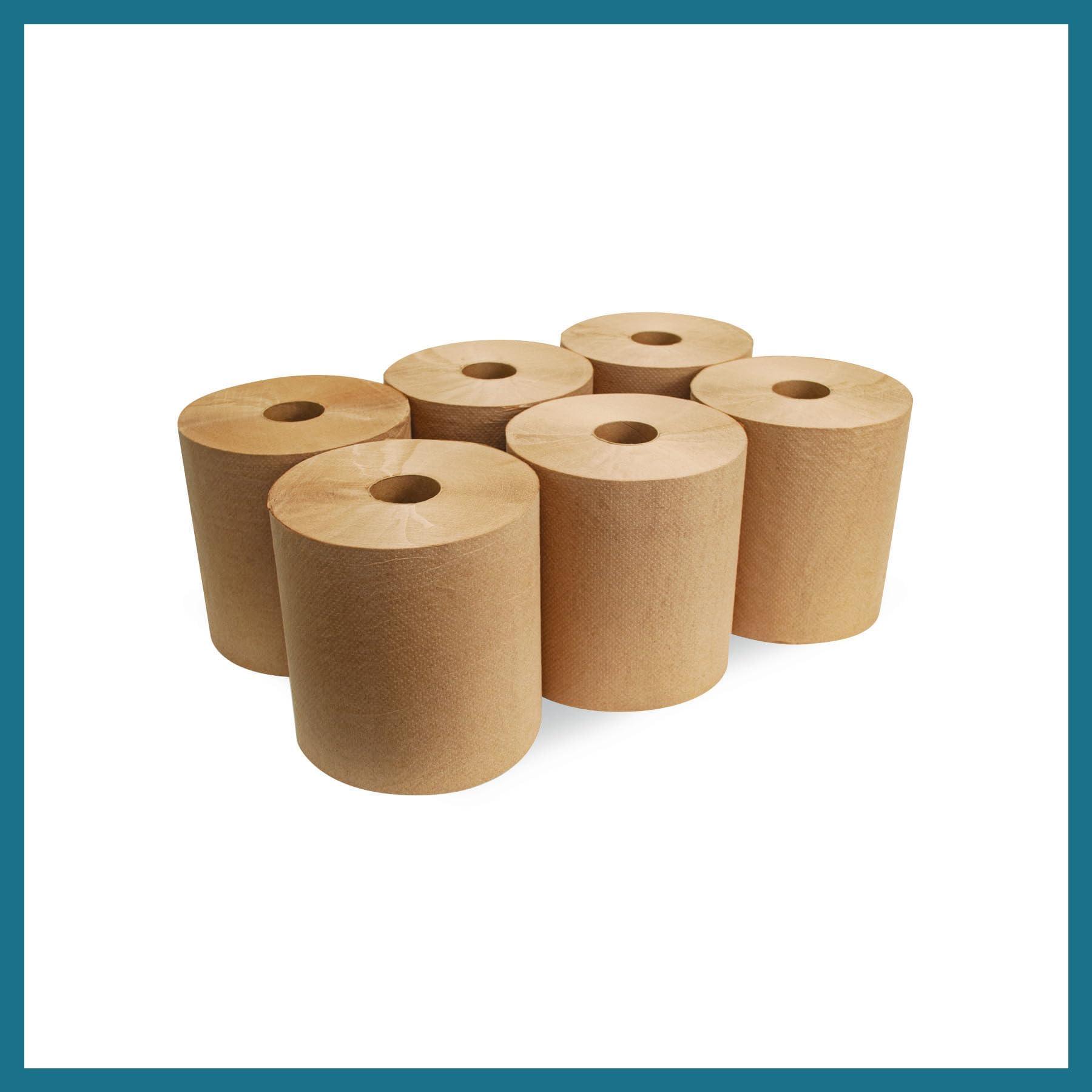 Morsoft by Morcon Paper R6800 Universal Hardwound Roll Towels, 100% Recycled Fibers, 6 Rolls X 800 ft Brown Paper Towels - Image 4