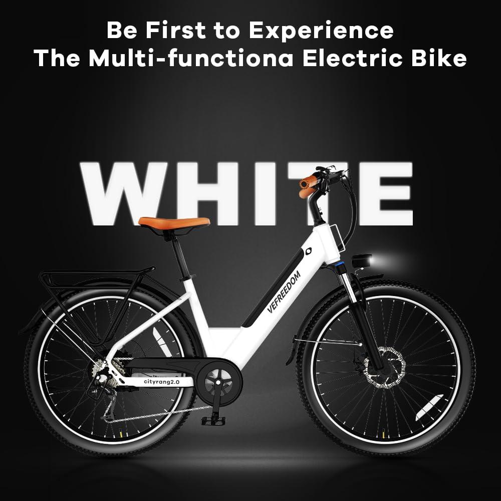VELECTREC 𝟏𝟎𝟎𝟎𝐖 Peak Electric Bike for Adults,up 𝟖𝟎 Miles Removable Battery Ebike, 26" UL Certified Electric Mountain E Bike with 7-Speed,Adult Electric Bicycles for Commute Beach Snow - Image 2