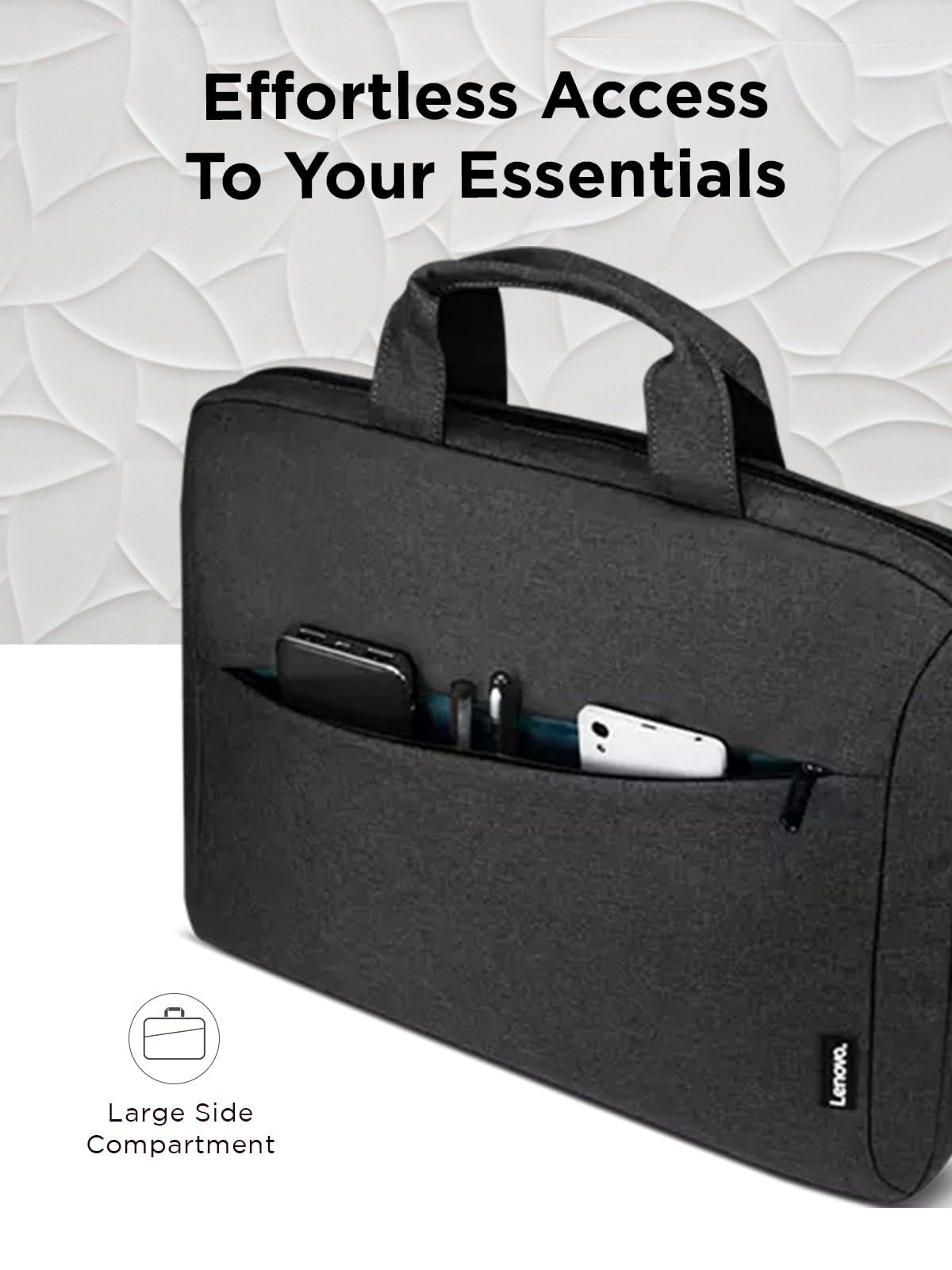 Lenovo Laptop Bag T210, Messenger Shoulder Bag for Laptop or Tablet, Sleek, Durable & Water-Repellent Fabric - Image 4