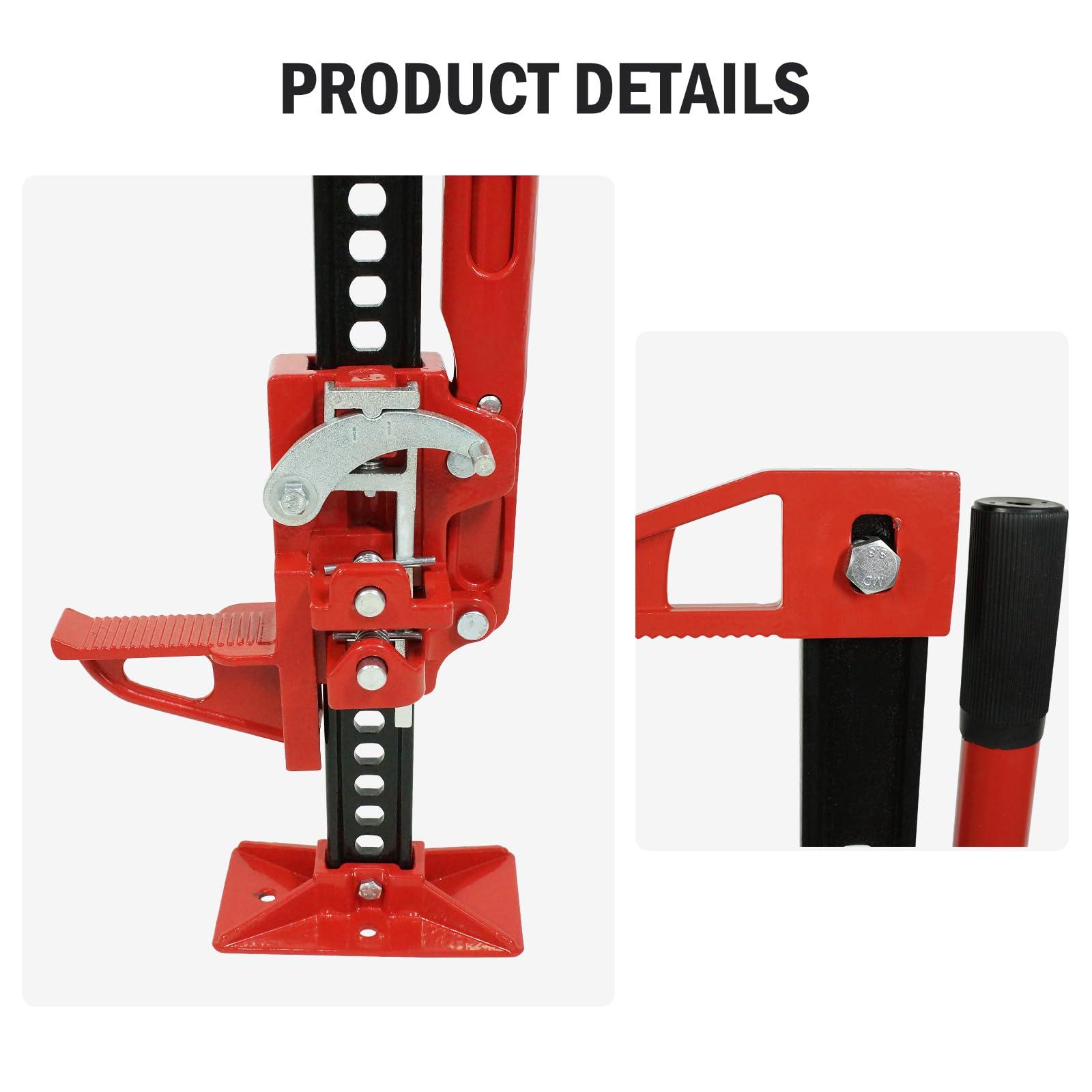 High Lift Jack 33" Ratcheting Off Road Utility Farm Jack, 3 Ton (6,600 Lb) Capacity Floor Jack Ideal for Car/Truck/ATV/SUV - Image 5