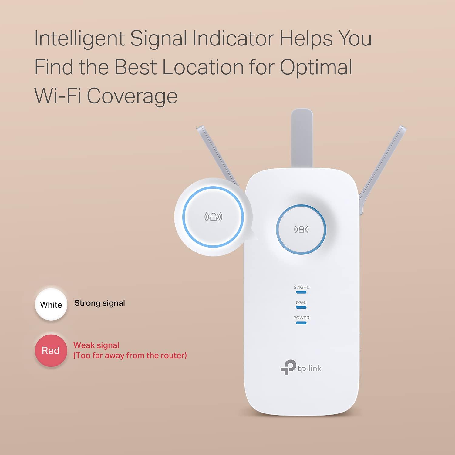 TP-Link AC1900 WiFi Range Extender RE550 | Dual-Band Wireless Repeater Amplifier w/Gigabit Ethernet Port | Up to 2200 Sq. Ft., 32 Devices | Internet Signal Booster | APP Setup | EasyMesh Compatible - Image 6