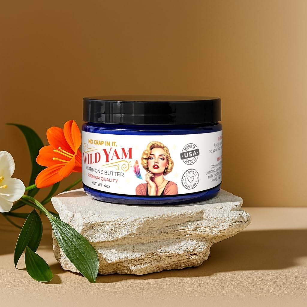 No Crap In It Wild Yam Body Butter- Natural, Wild yam cream with Hydrating Relief in a 4oz Jar - Image 4