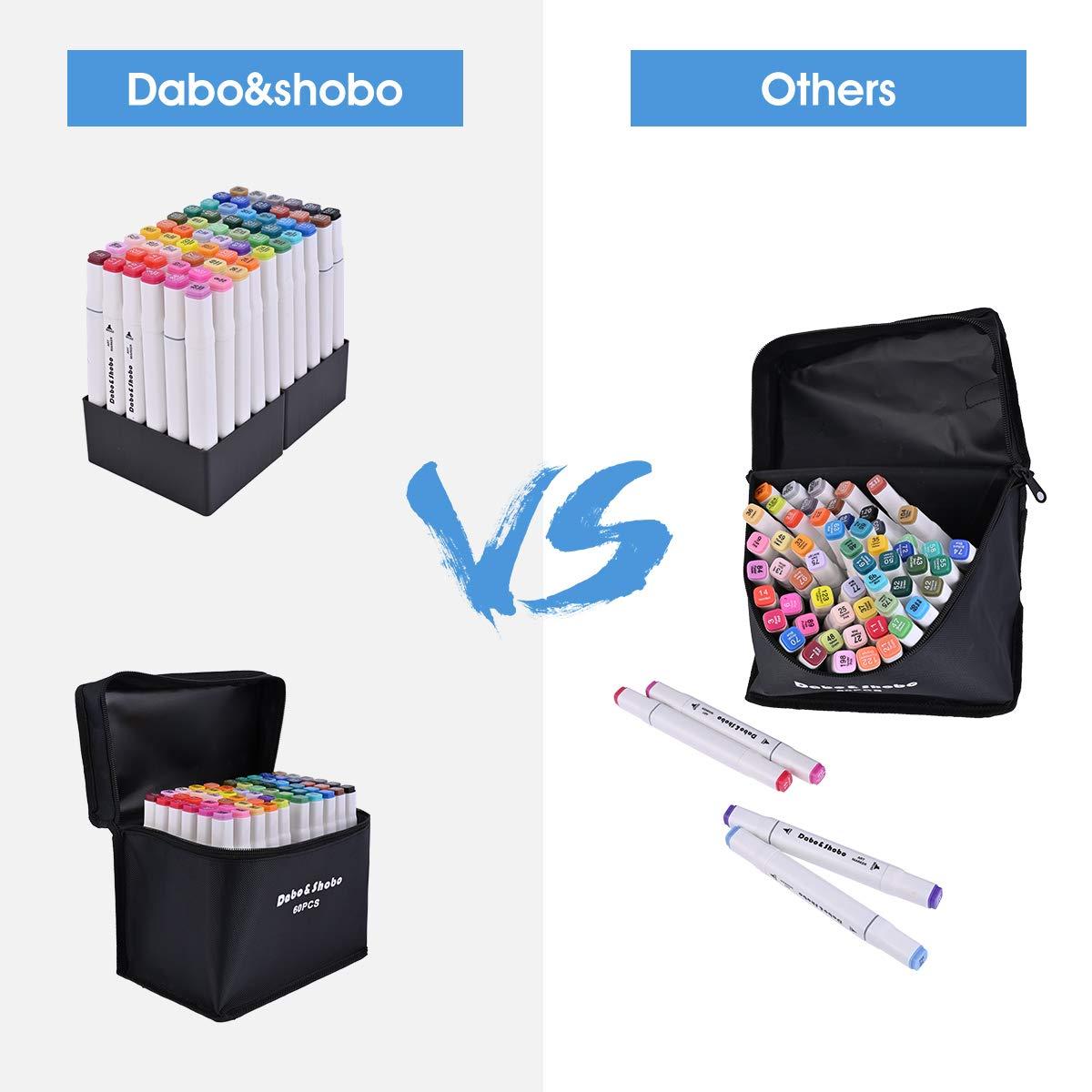 Dabo&Shobo 60 Colors Alcohol Markers, drawing markers, Dual Tip Art Markers, Fine & Chisel Coloring Marker for Kids Sketching Adult Coloring - Image 4