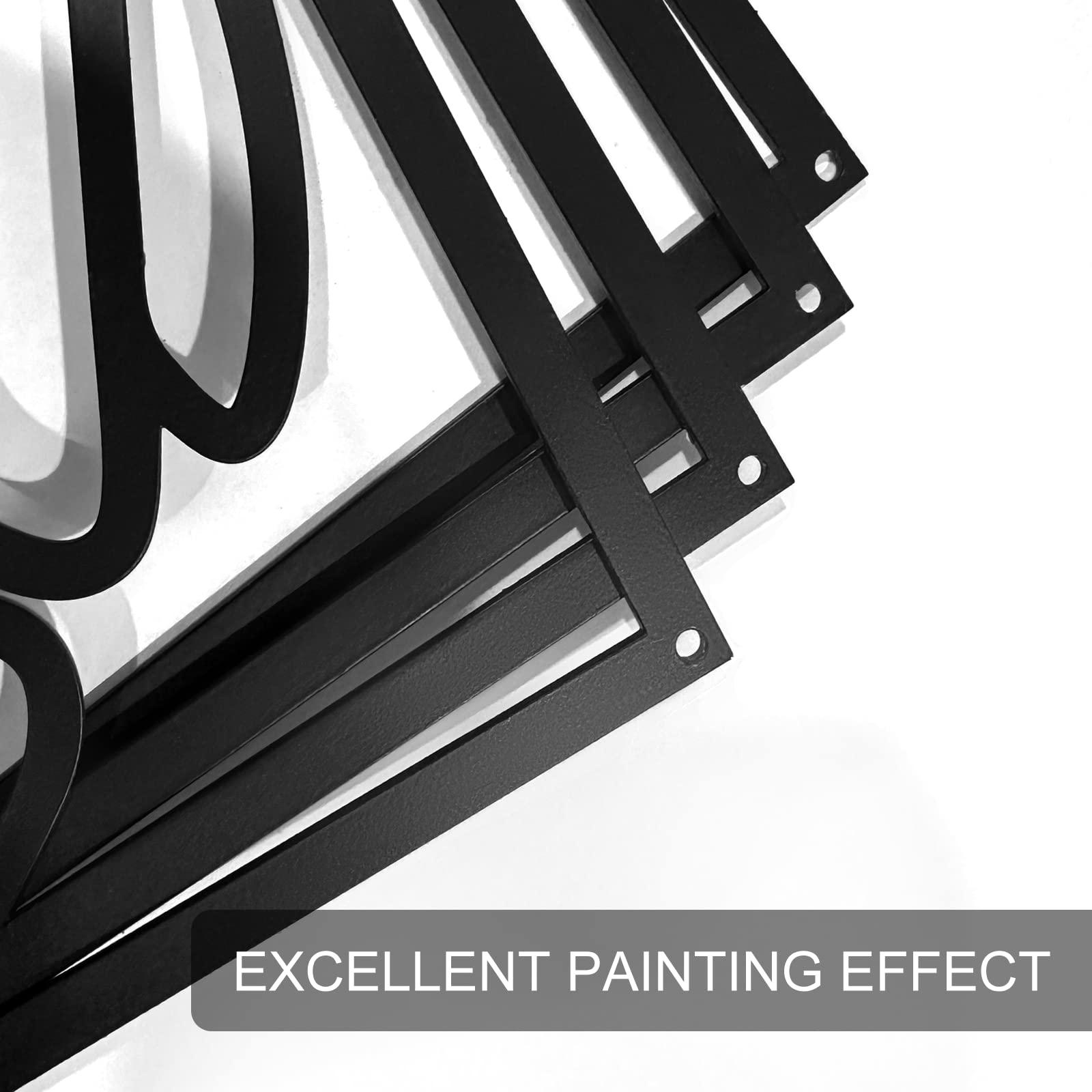 Glamativity 4 Pack Black Abstract Metal Wall Art, Minimalist Décor Single Line Art Wall Décor, 3D Textured Metal Wall Sculptures, for Living Room Bedroom Bathroom Study Room (Black Abstract, M Size 16 x 11'') - Image 7