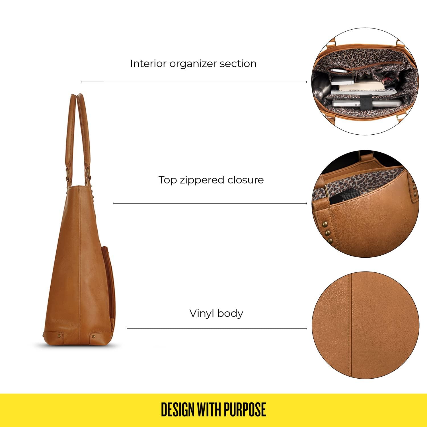 Solo Executive 15.6 Inch Bucket Tote, Espresso - Image 3