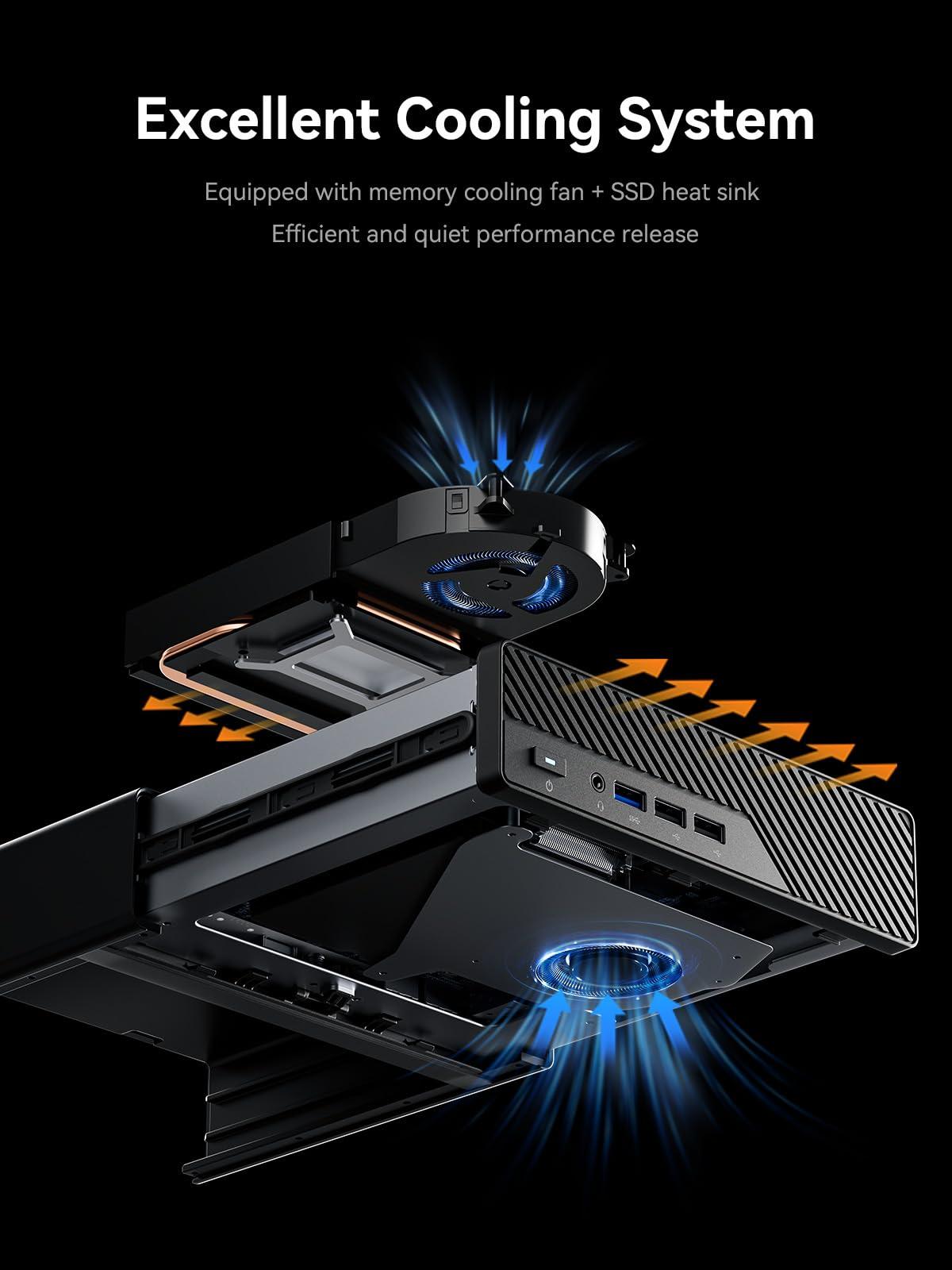MINISFORUM MS-01-S1260 Mini PC Barebone with Intel Core i5-12600H,vPro Enterprise Support,2x10Gbps SFP+LAN/2x2.5G RJ45/2xUSB4/HDIM/16xPCIe 4.0/M.2 NVMe SSD/U.2 NVMe SSD,Mini Computer(No OS/RAM/SSD) - Image 4