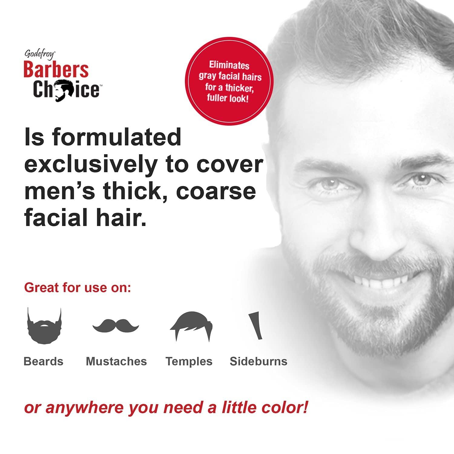 Godefroy Barbers Choice 3 Application Beard and Mustache Dye For Men, 6 weeks of Cover For Gray Facial Hair, Jet Black - Image 2
